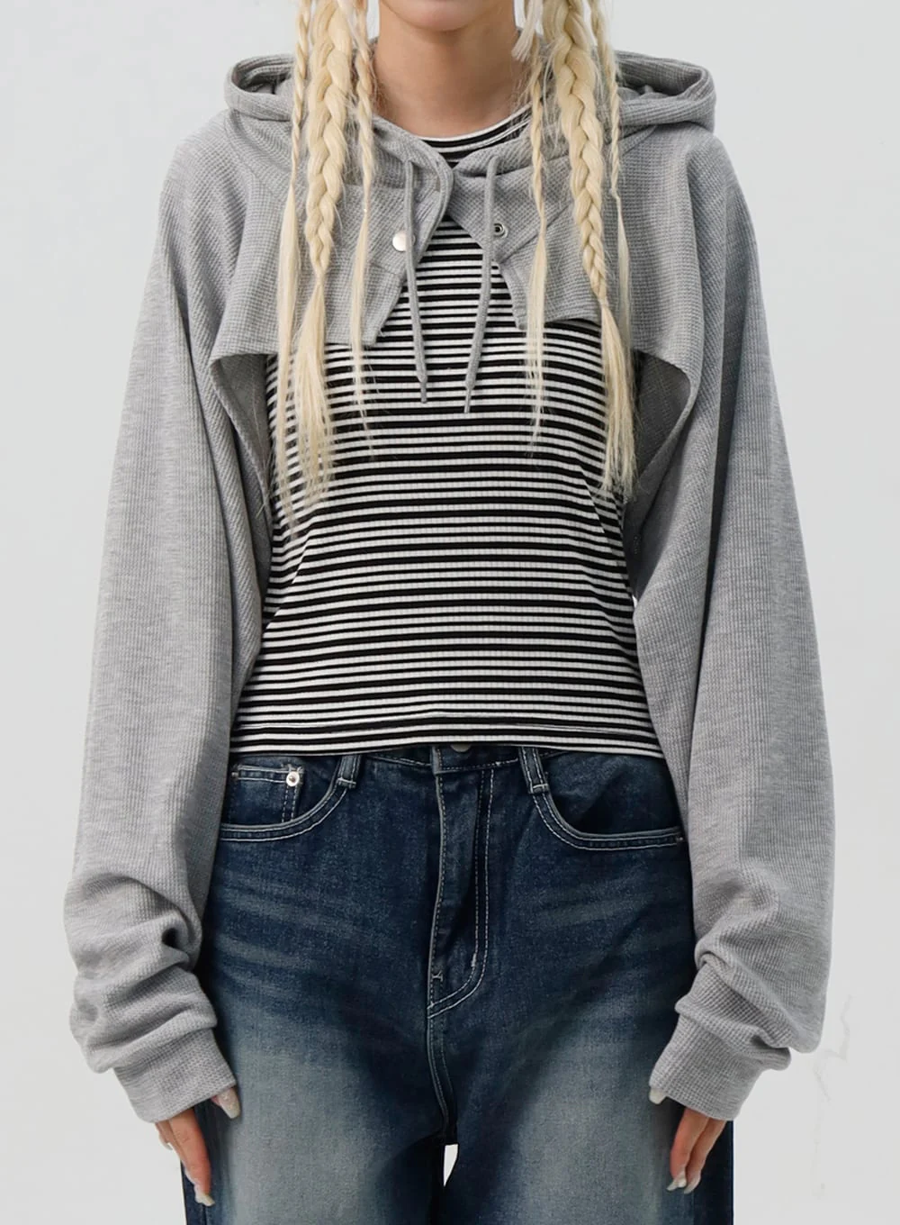 Bolero Style Cropped Hoodie IS311 - Image 2