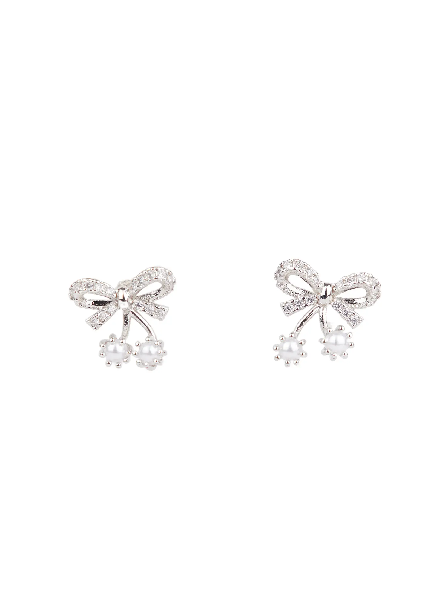 Bow Drop Earrings F502 - Image 4
