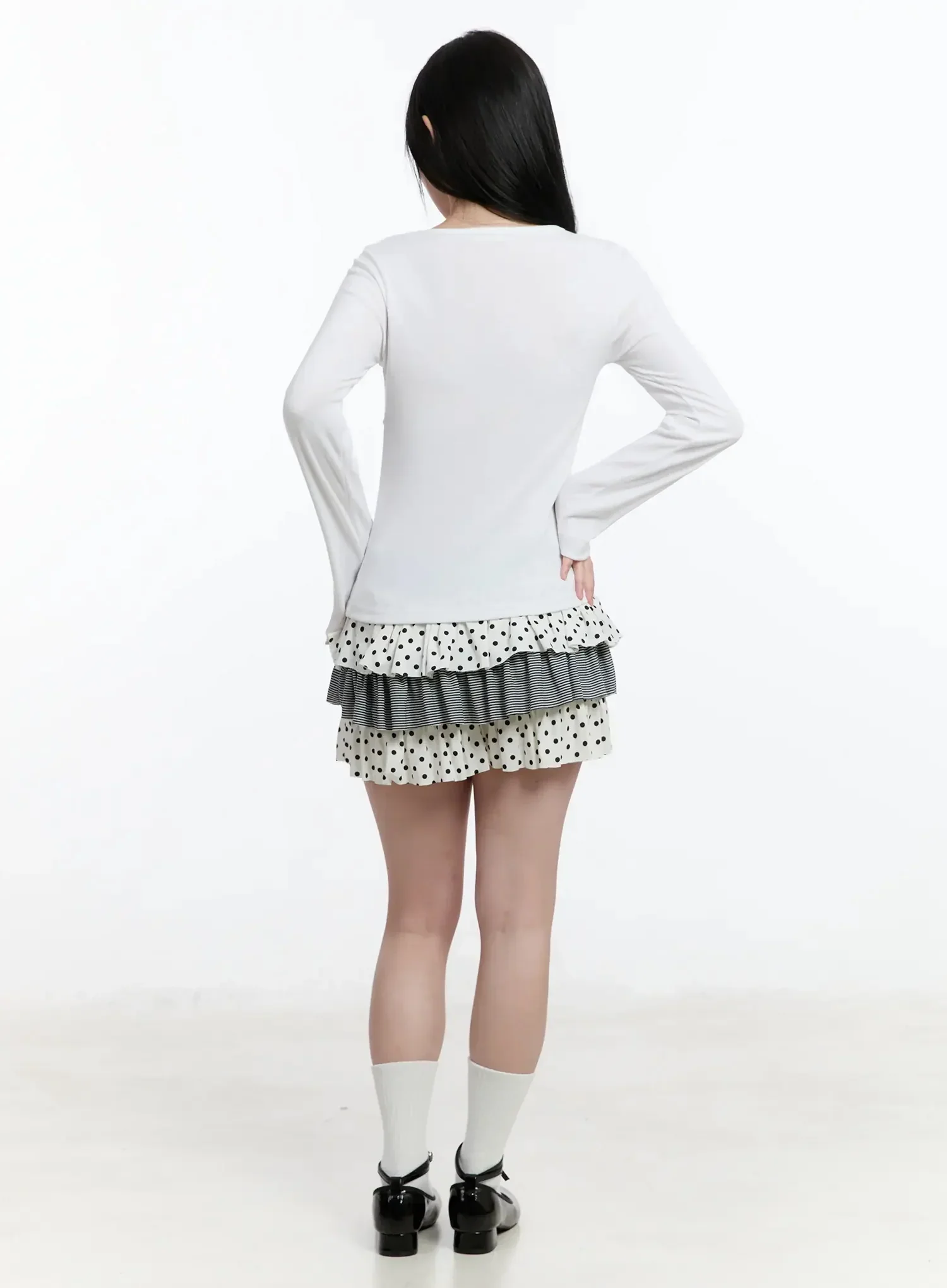 Bow Tie Long Sleeve Top IM519 - Image 10
