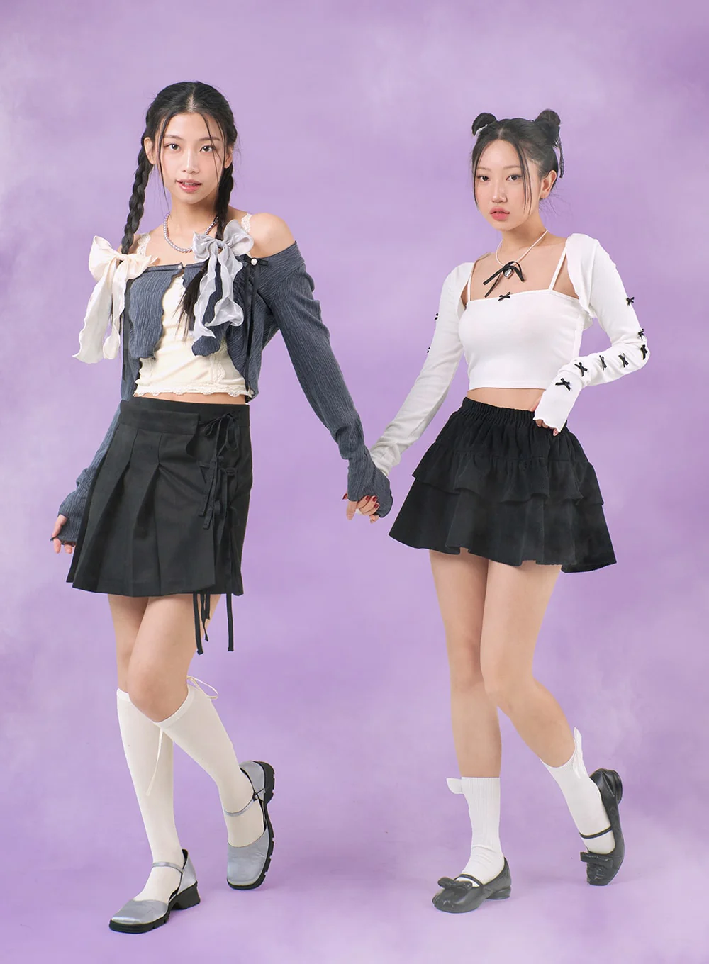 Bowknot Long Sleeve Bolero Shrug and Tank Set IJ402 - Image 6