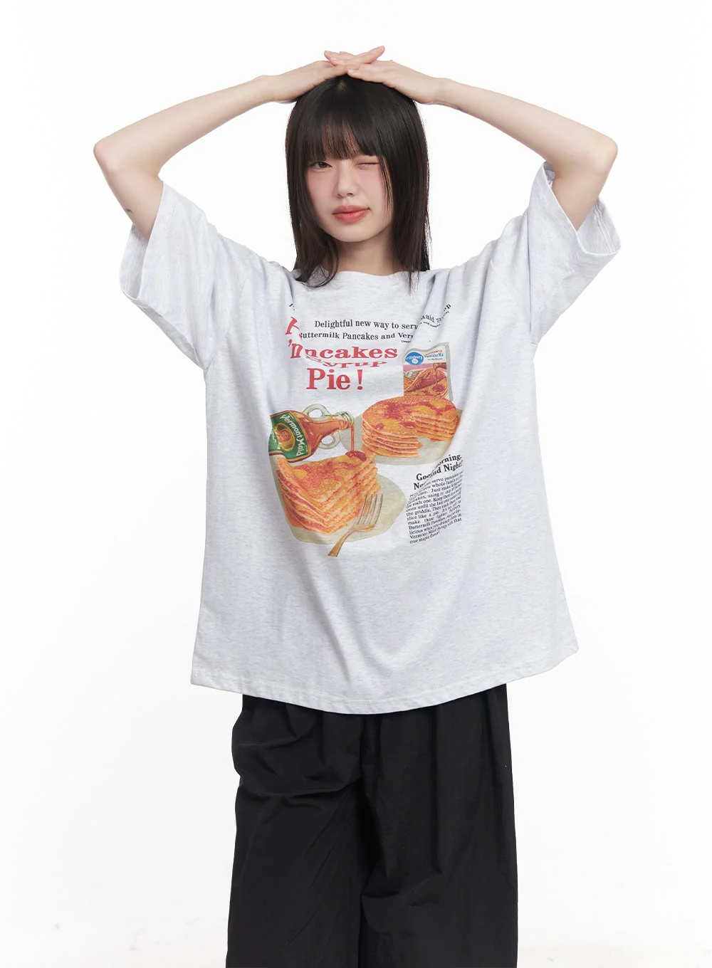 Breakfast Mood Oversized Tee CY521 - Image 11
