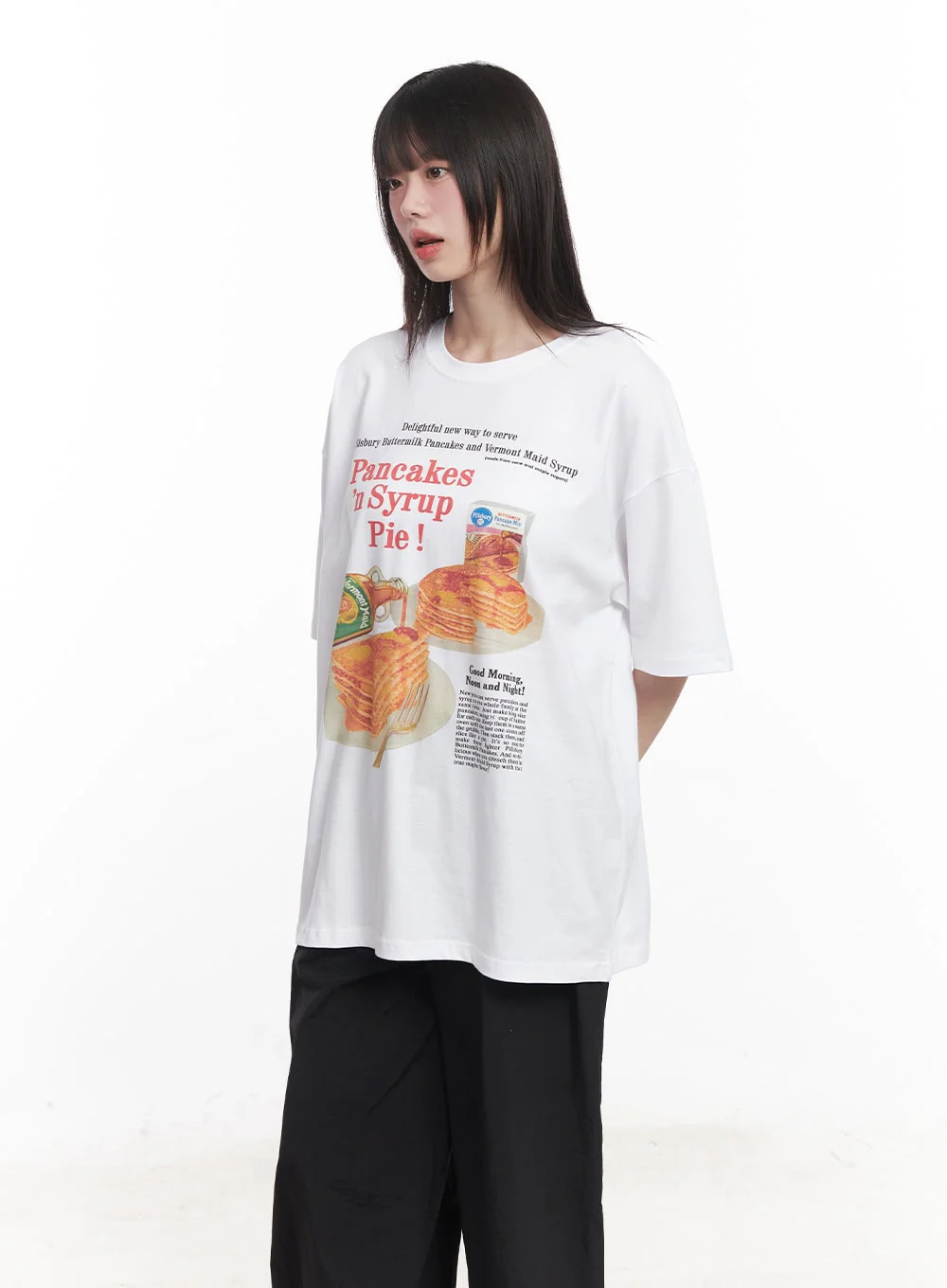 Breakfast Mood Oversized Tee CY521 - Image 12