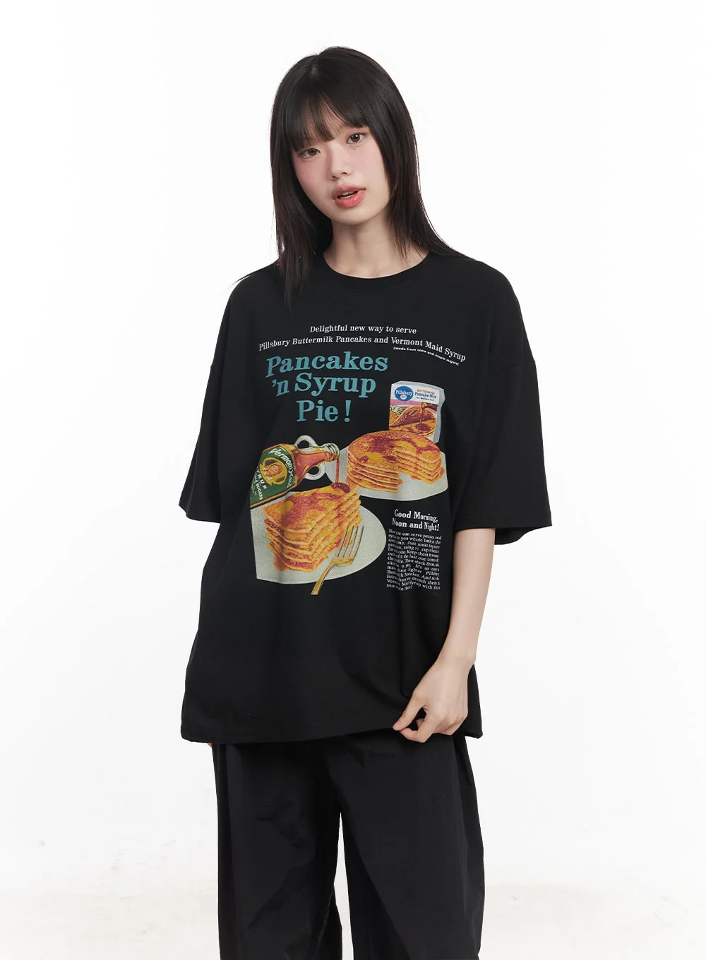 Breakfast Mood Oversized Tee CY521 - Image 13