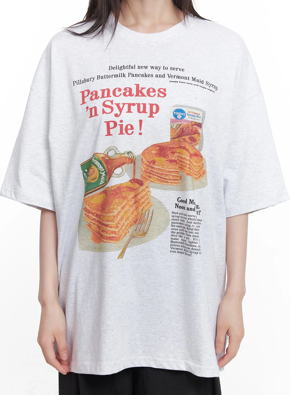 Breakfast Mood Oversized Tee CY521 - Image 5