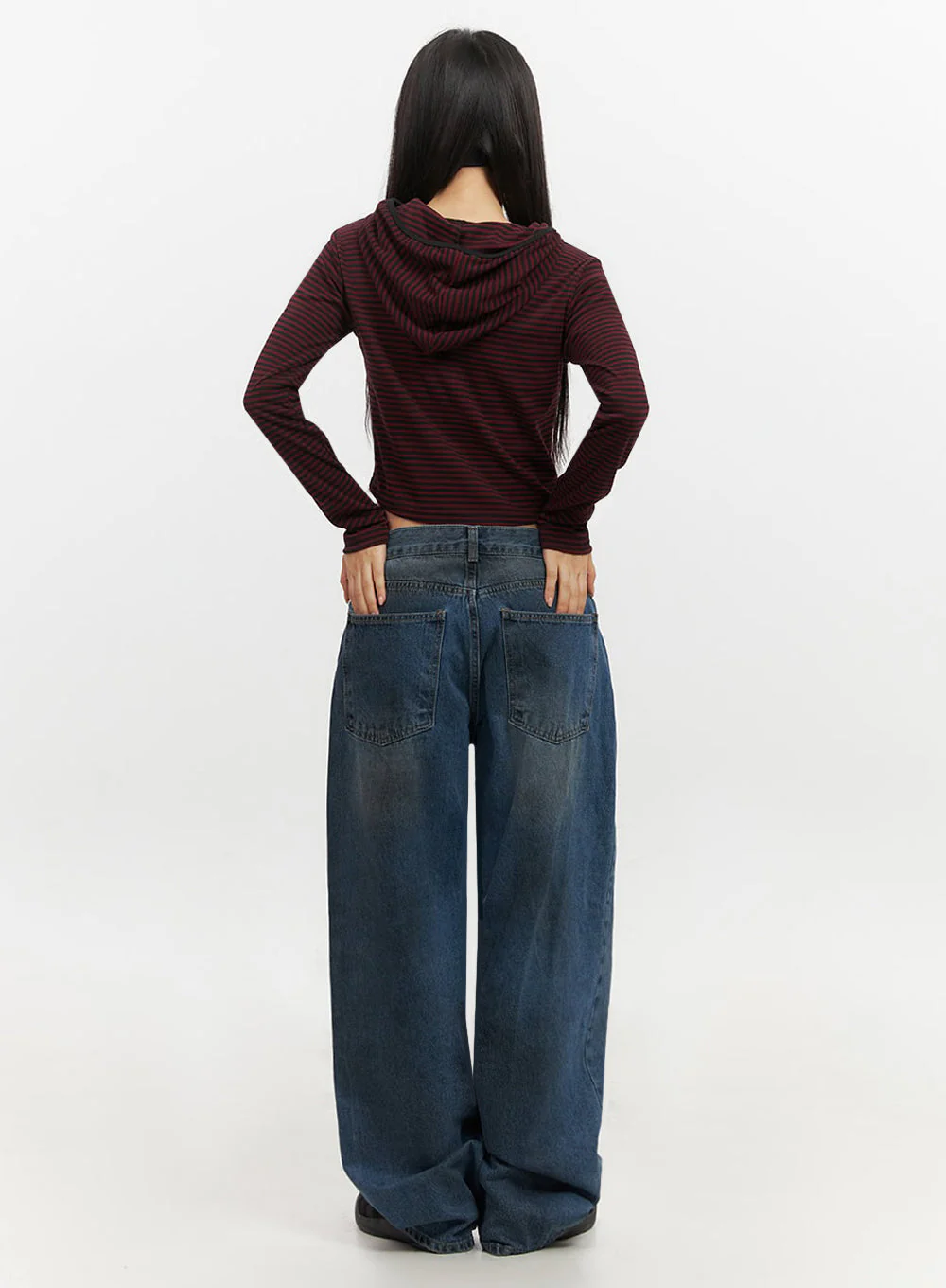 Brianna Dark Washed Wide-Leg Jeans IF510 - Image 11