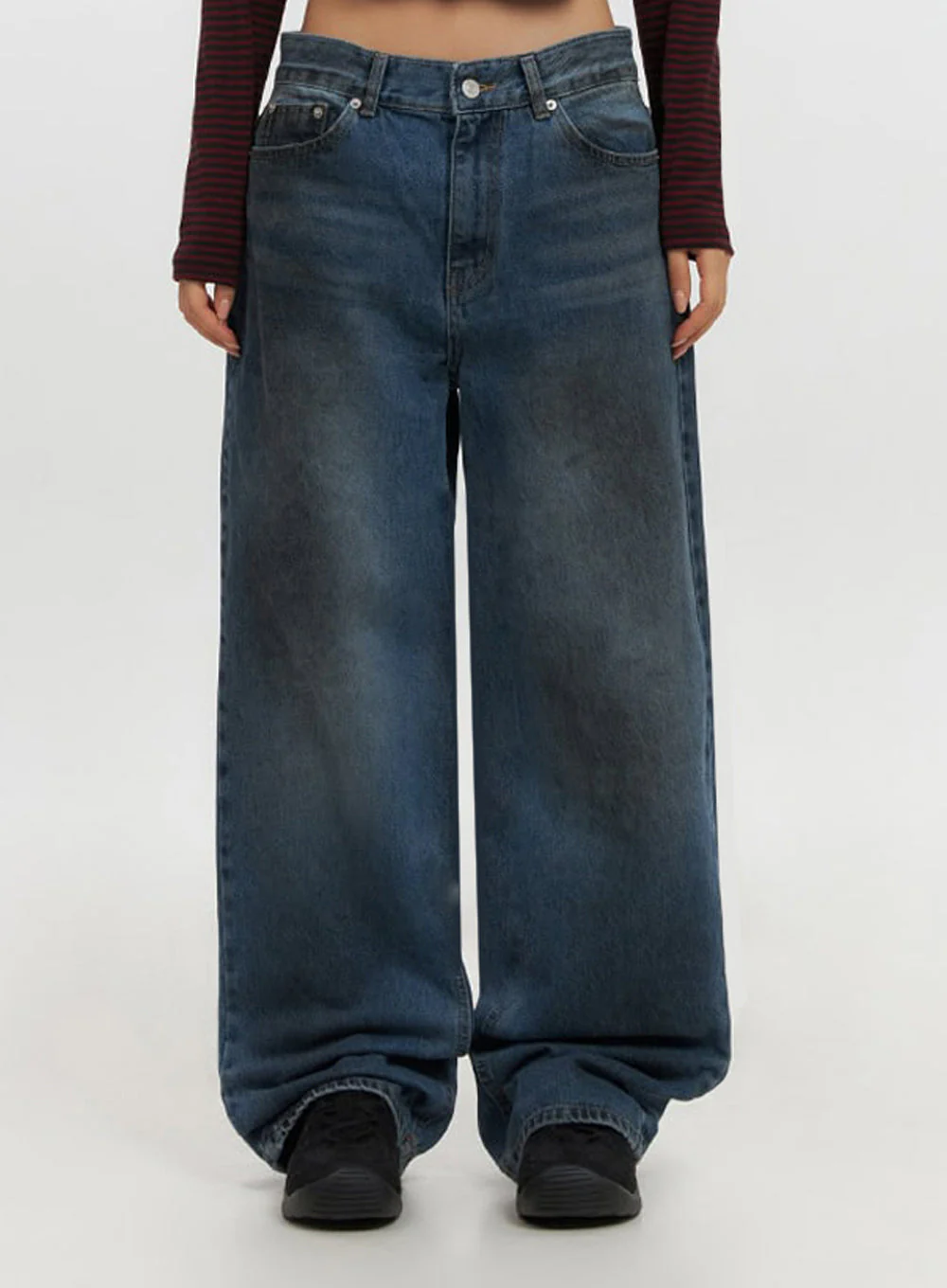 Brianna Dark Washed Wide-Leg Jeans IF510 - Image 6