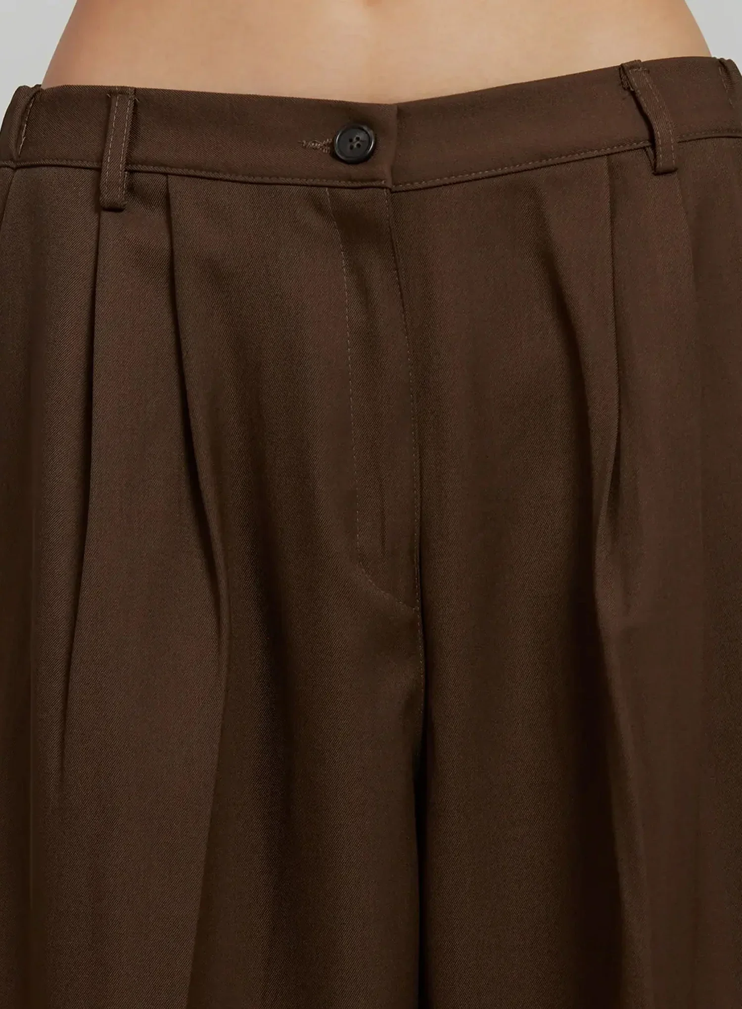 Brown Pleated Slacks IJ505 - Image 4
