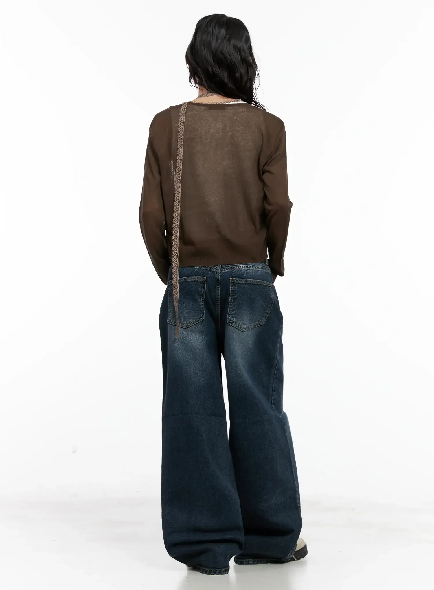 Brown Sheer Cardigan IL531 - Image 15