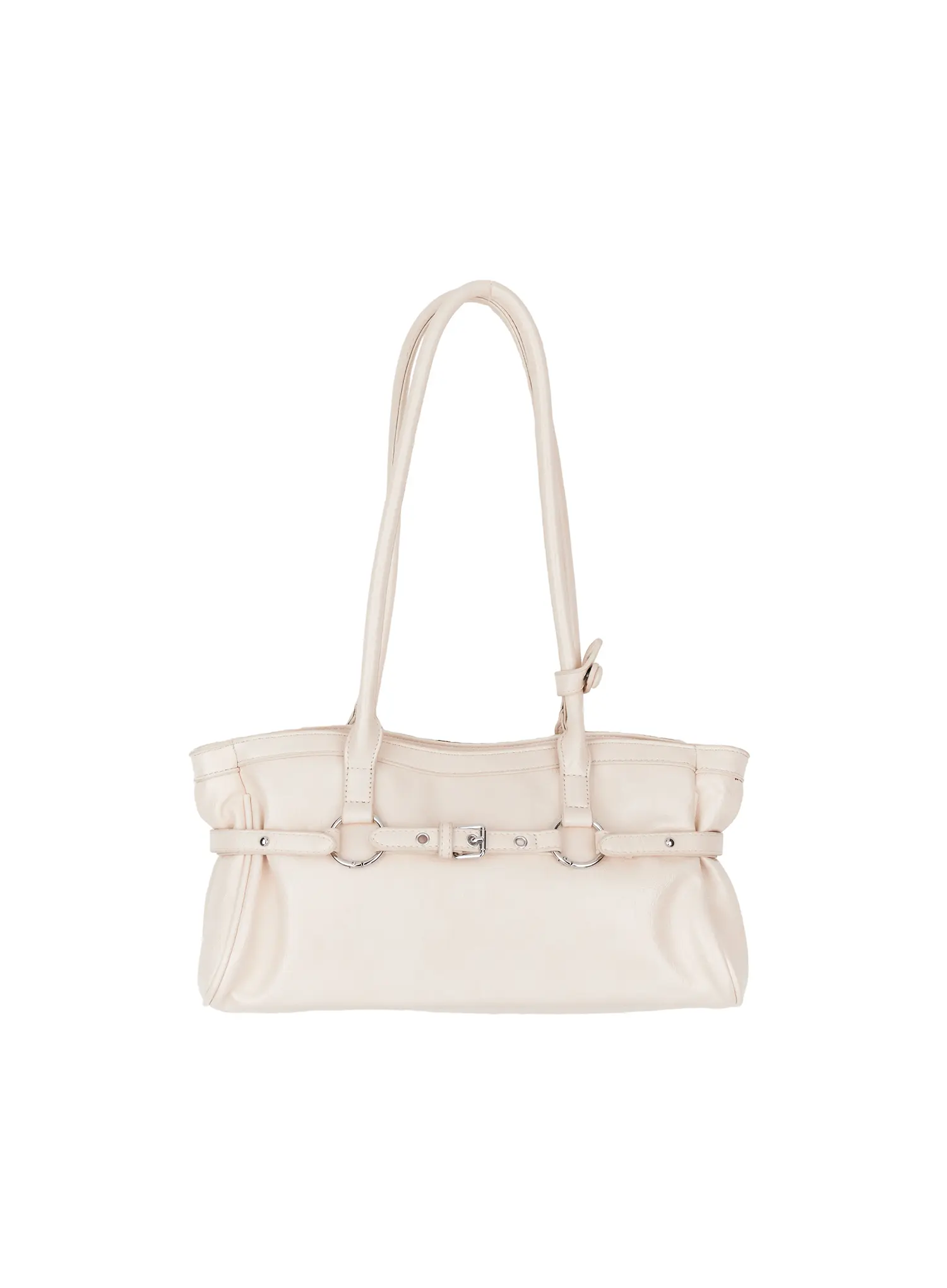 Buckle Accent Faux Leather Shoulder Bag CM526 - Image 10
