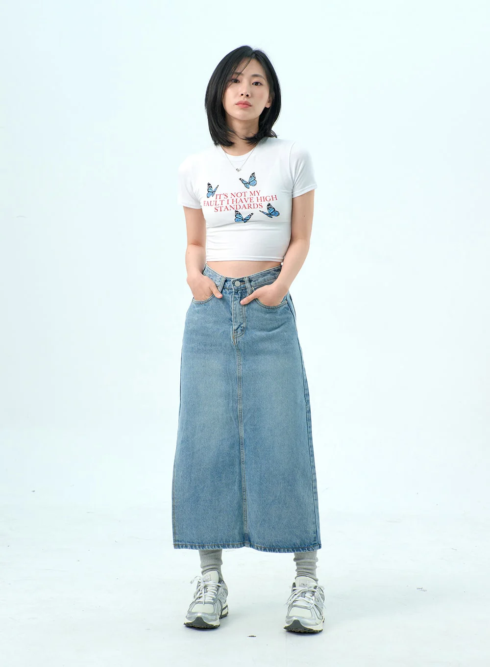 Butterfly Cropped Tee OY318 - Image 3