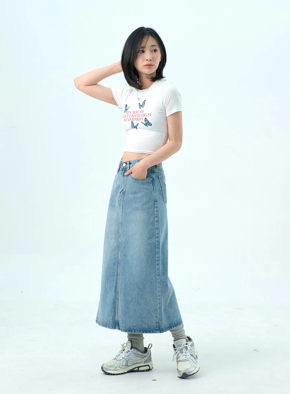 Butterfly Cropped Tee OY318 - Image 4
