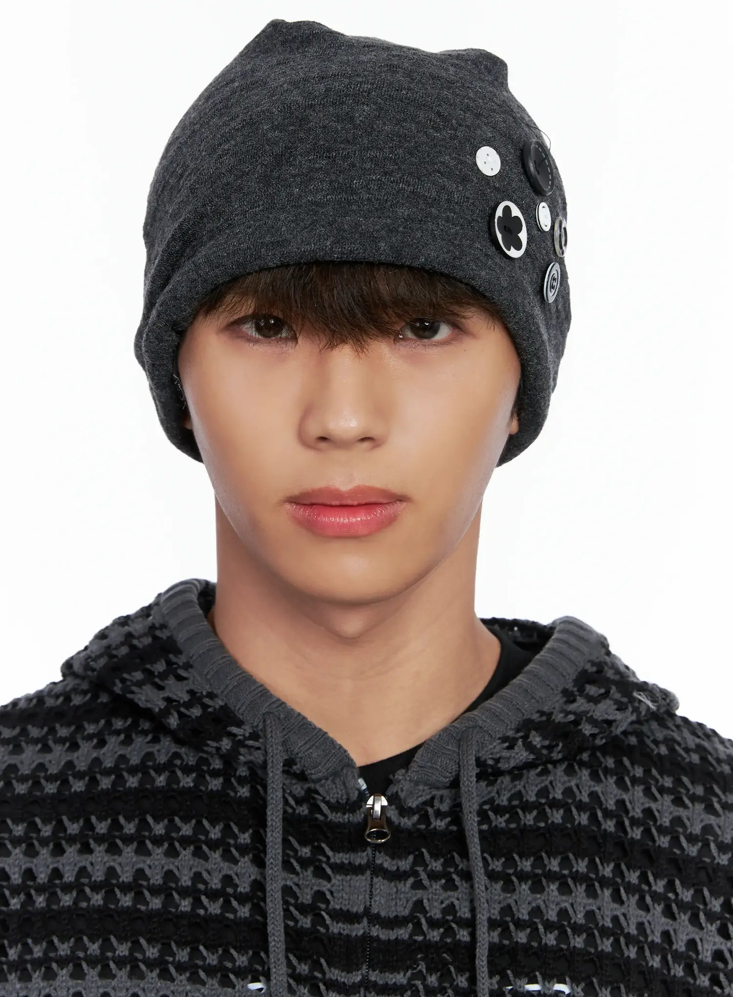 Button Decor Beanie IO506 - Image 4