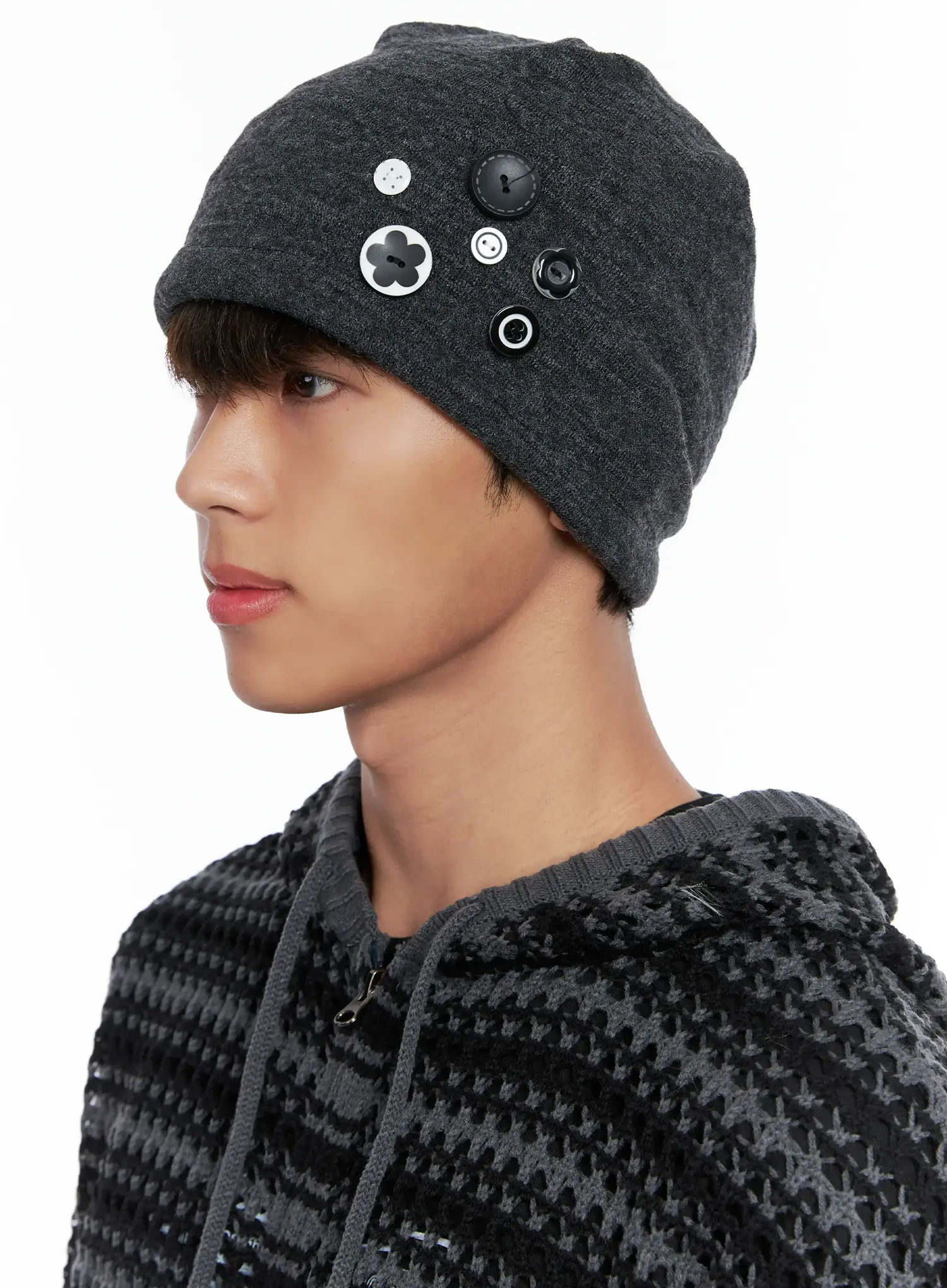 Button Decor Beanie IO506 - Image 5