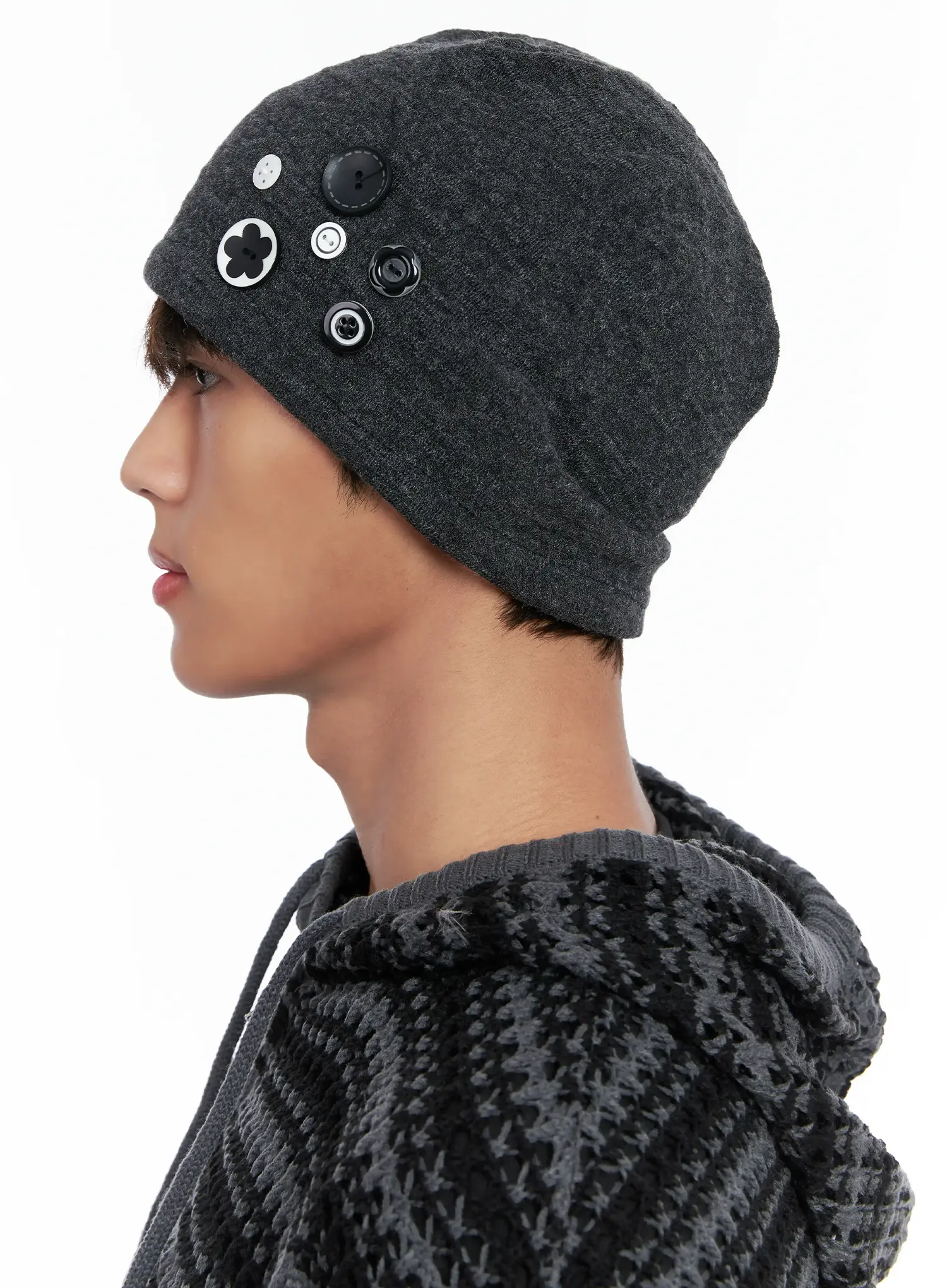 Button Decor Beanie IO506 - Image 6