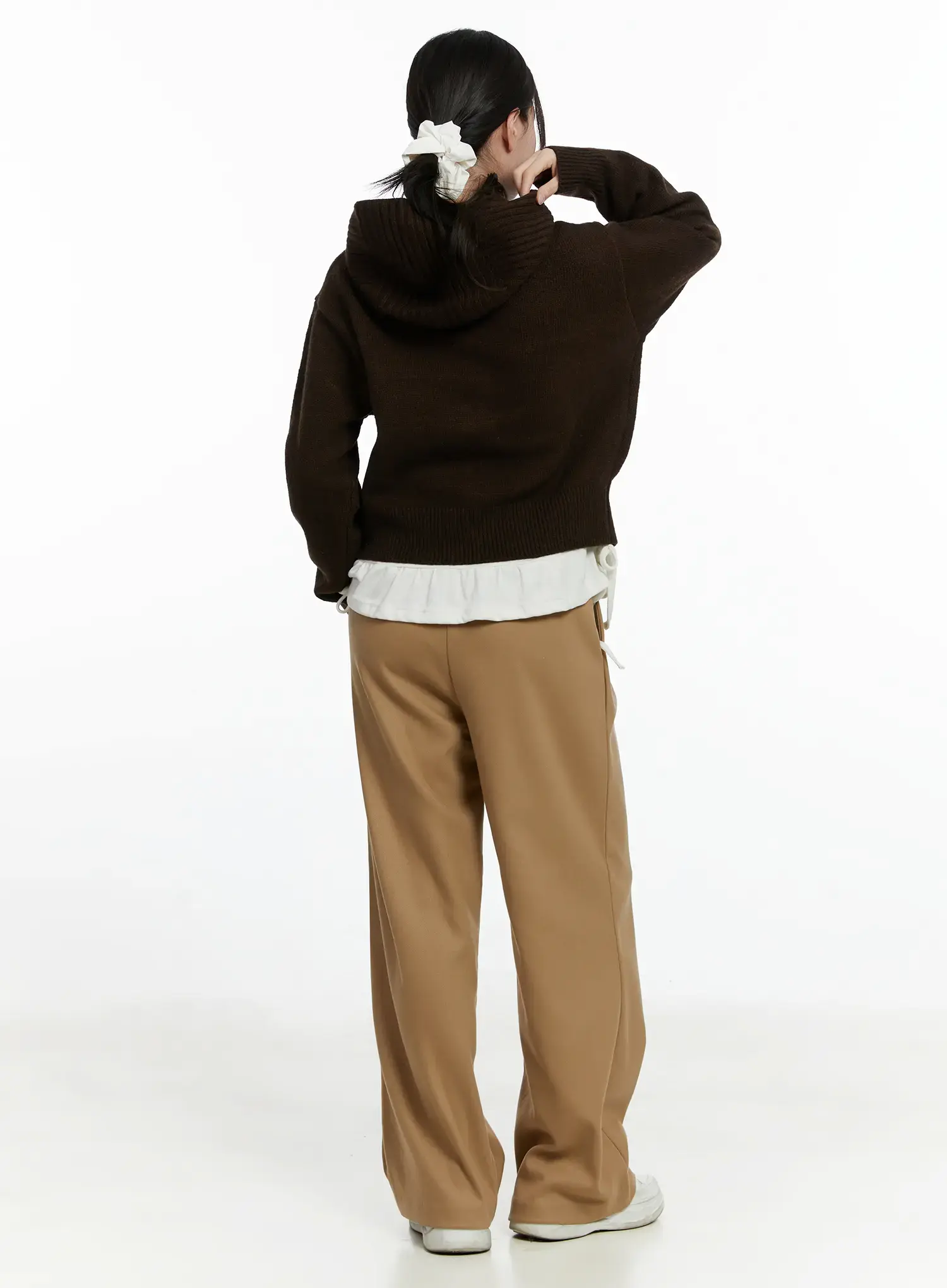 Button Hooded Knit Cardigan F502 - Image 10
