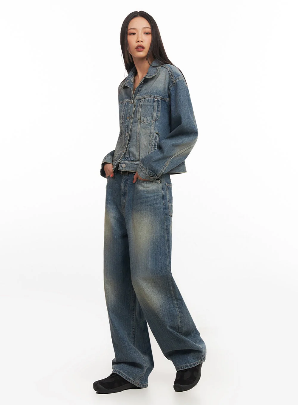 Button-Up Denim Jacket IA507 - Image 8