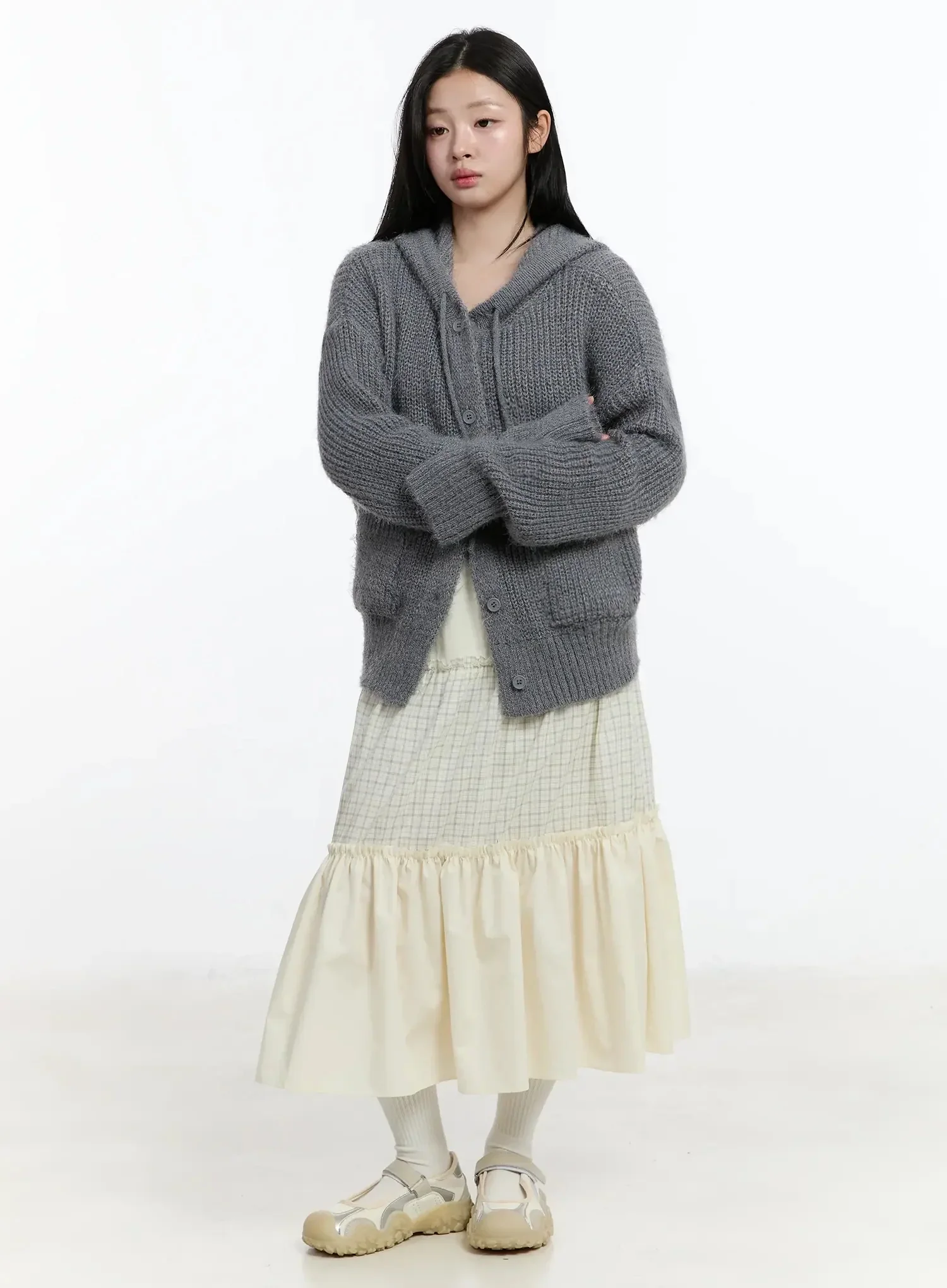 Button-Up Knit Cardigan IM519 - Image 5