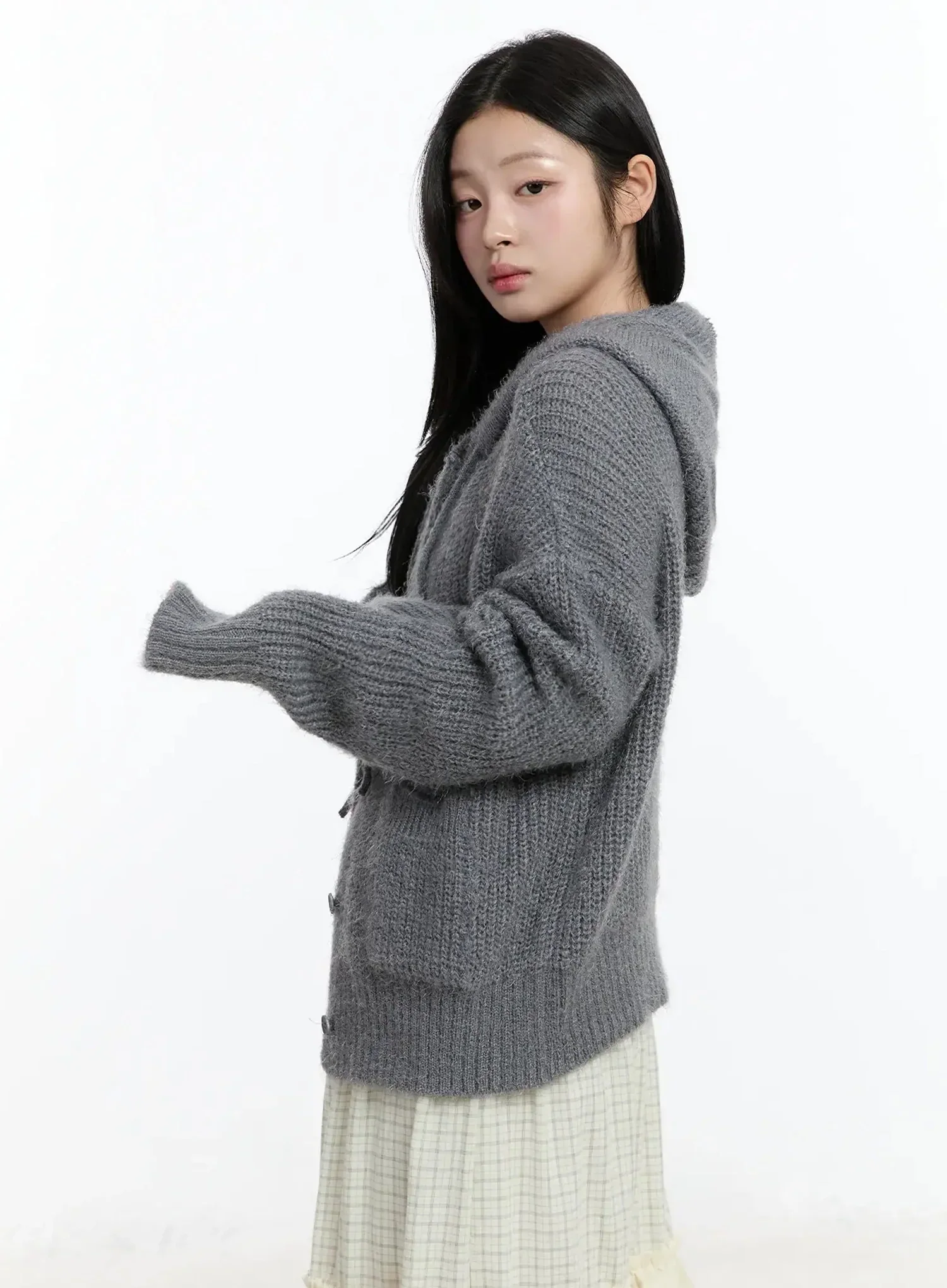 Button-Up Knit Cardigan IM519 - Image 8