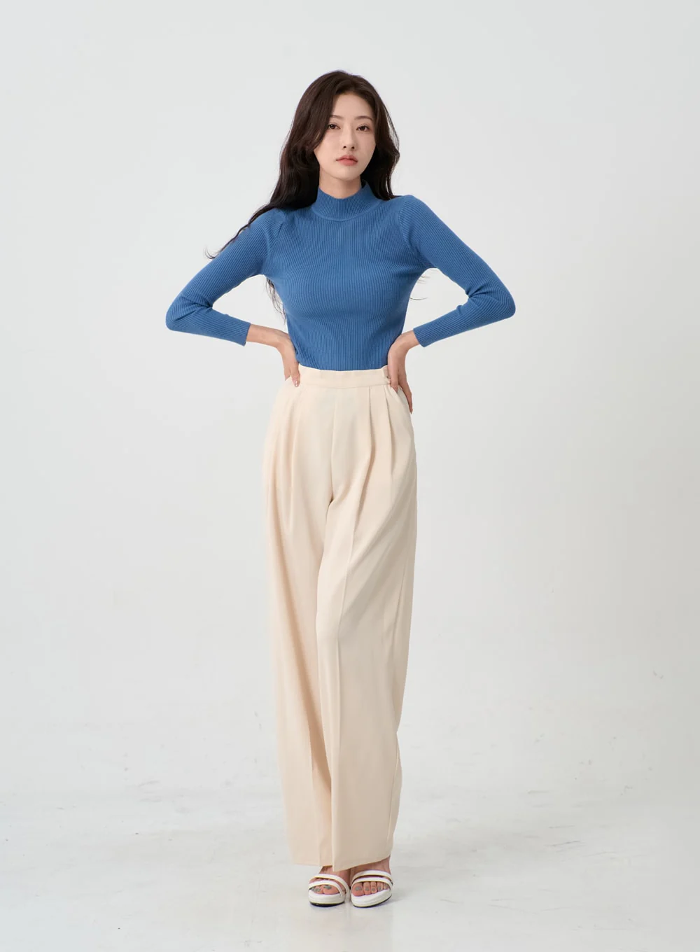 Button Wide Tailored Pants IO12 - Image 10