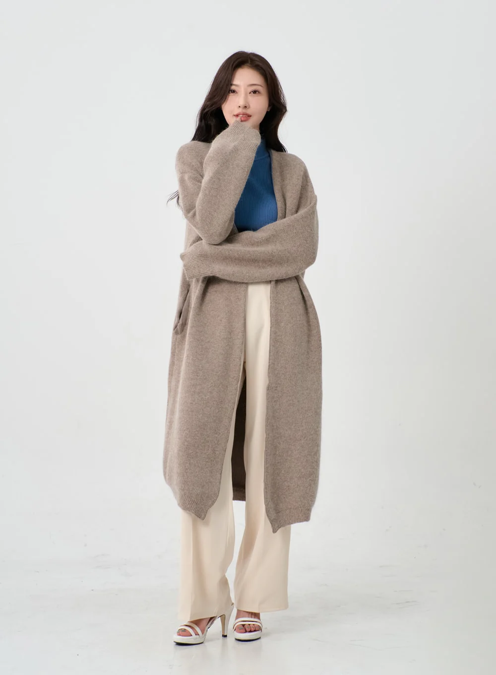 Button Wide Tailored Pants IO12 - Image 4