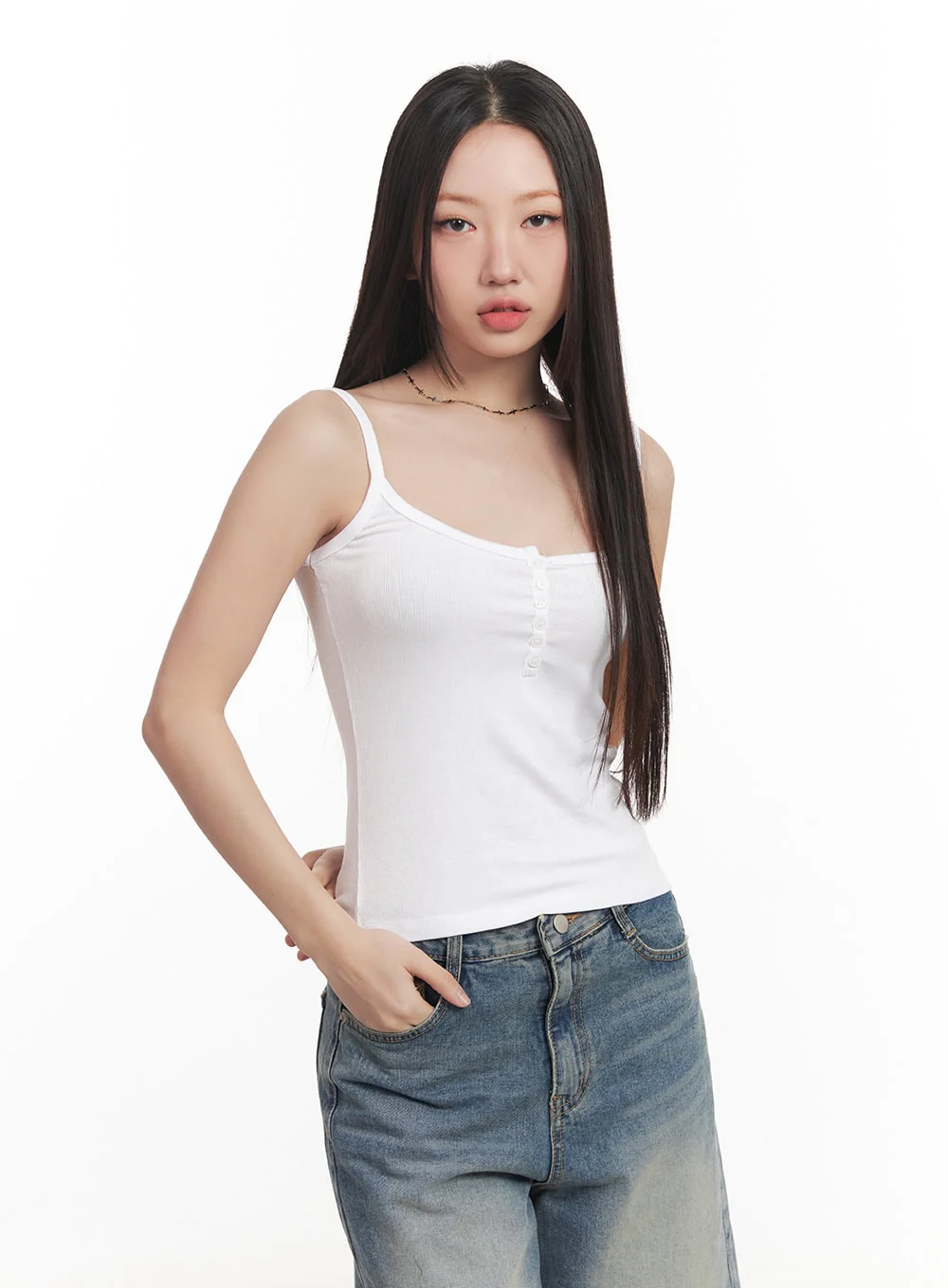 Buttoned Cami Top CM528 - Image 12
