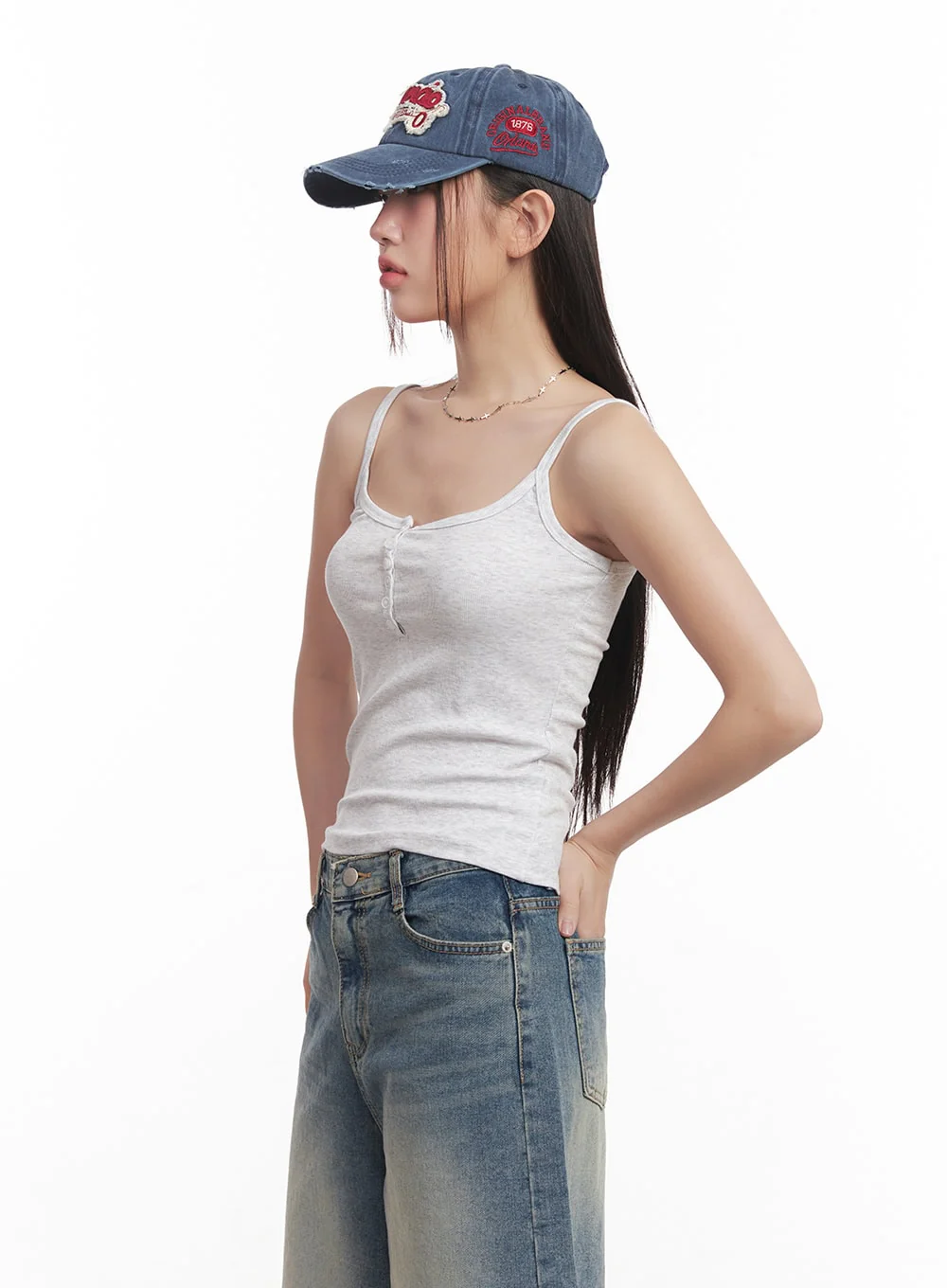 Buttoned Cami Top CM528 - Image 6