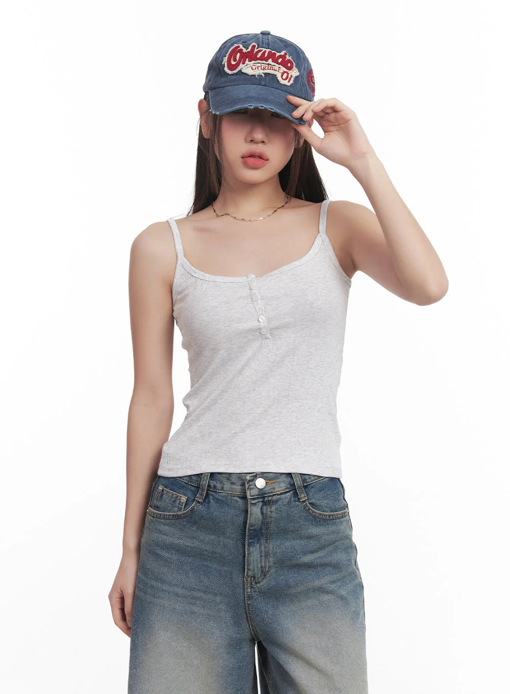 Buttoned Cami Top CM528 - Image 9