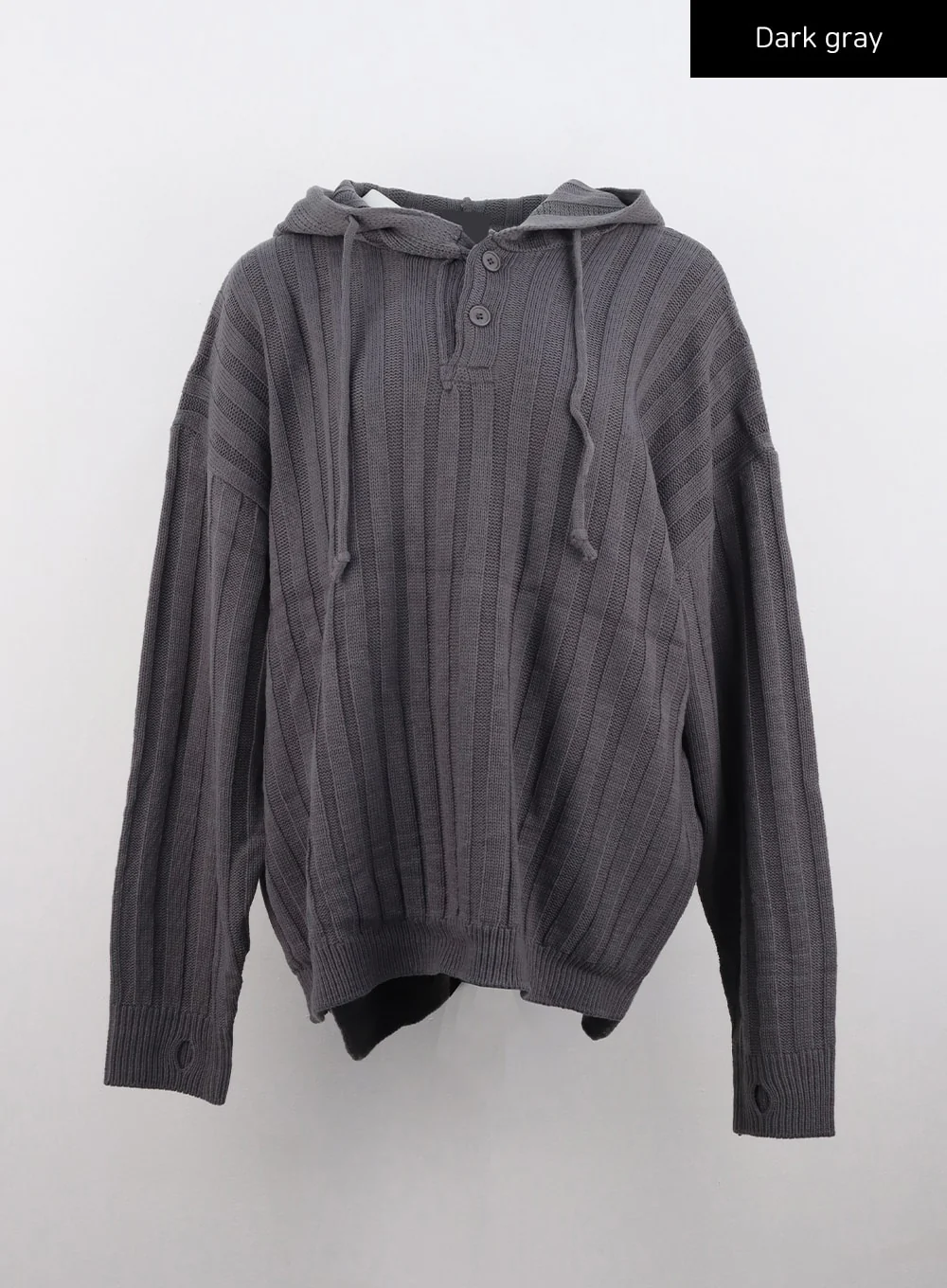 Buttoned Hooded Sweater CO323 - Image 12