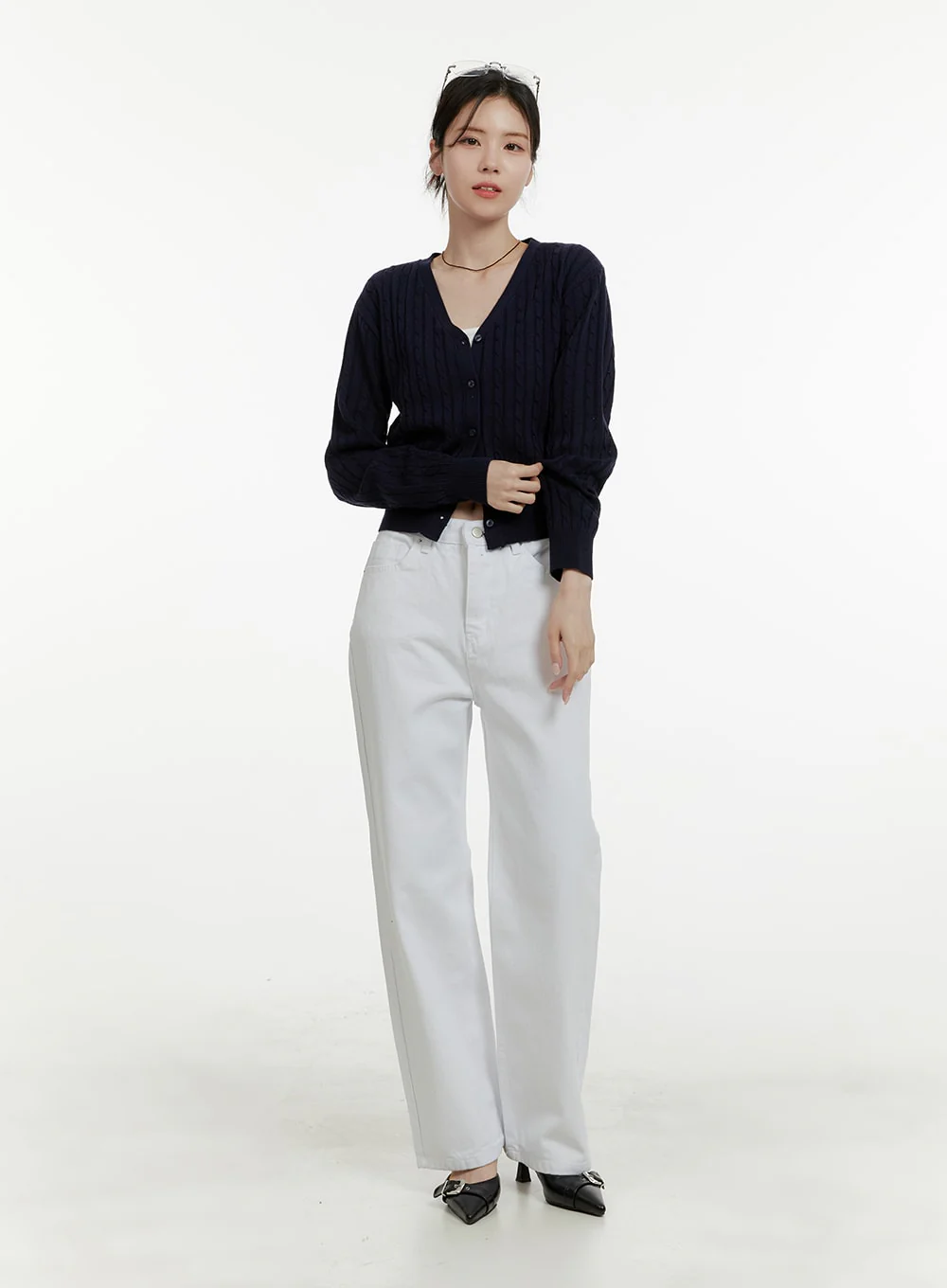 Cable Knit Cardigan OA405 - Image 2