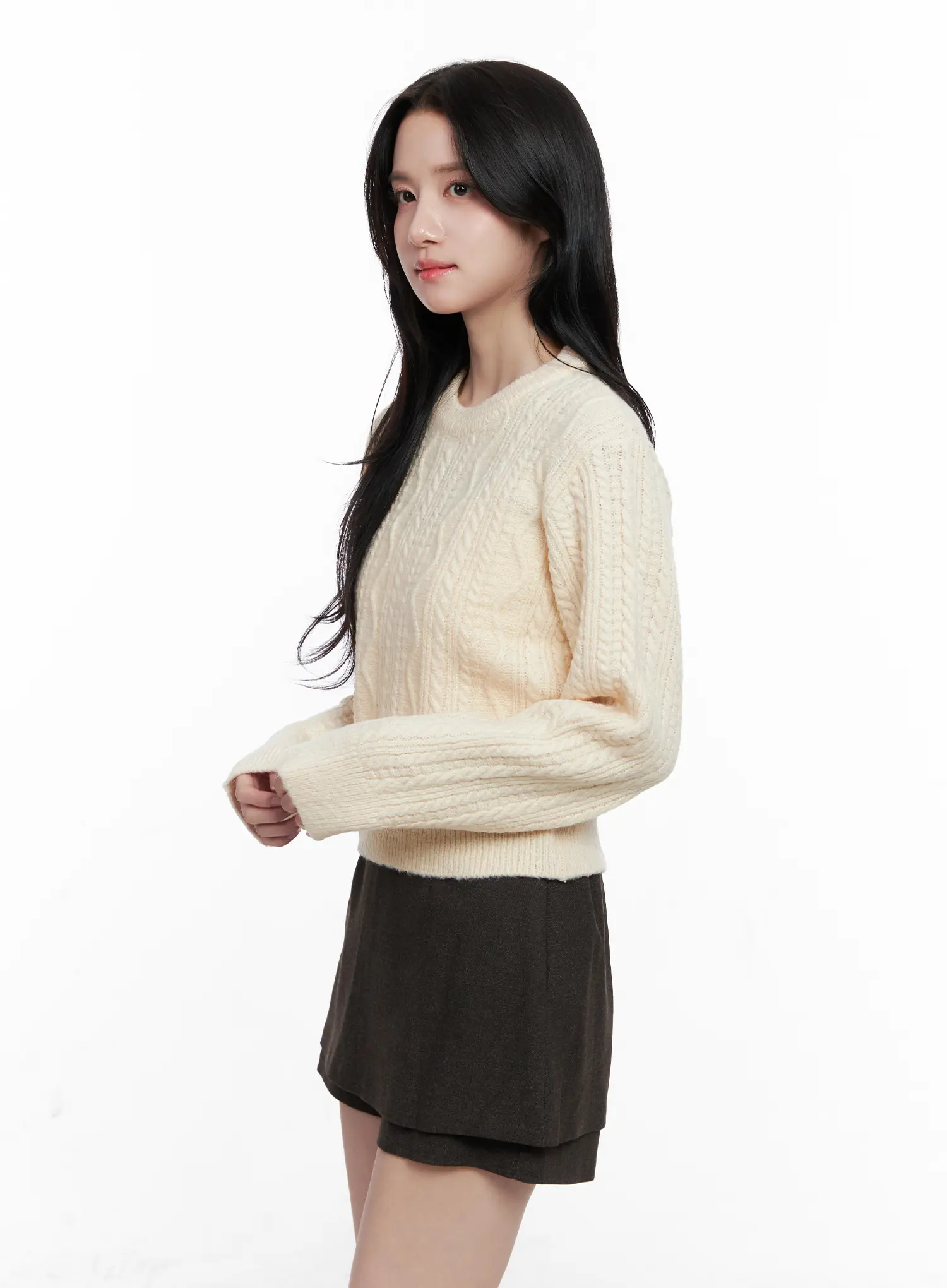Cable Knit Crop Knit Top CO524 - Image 10