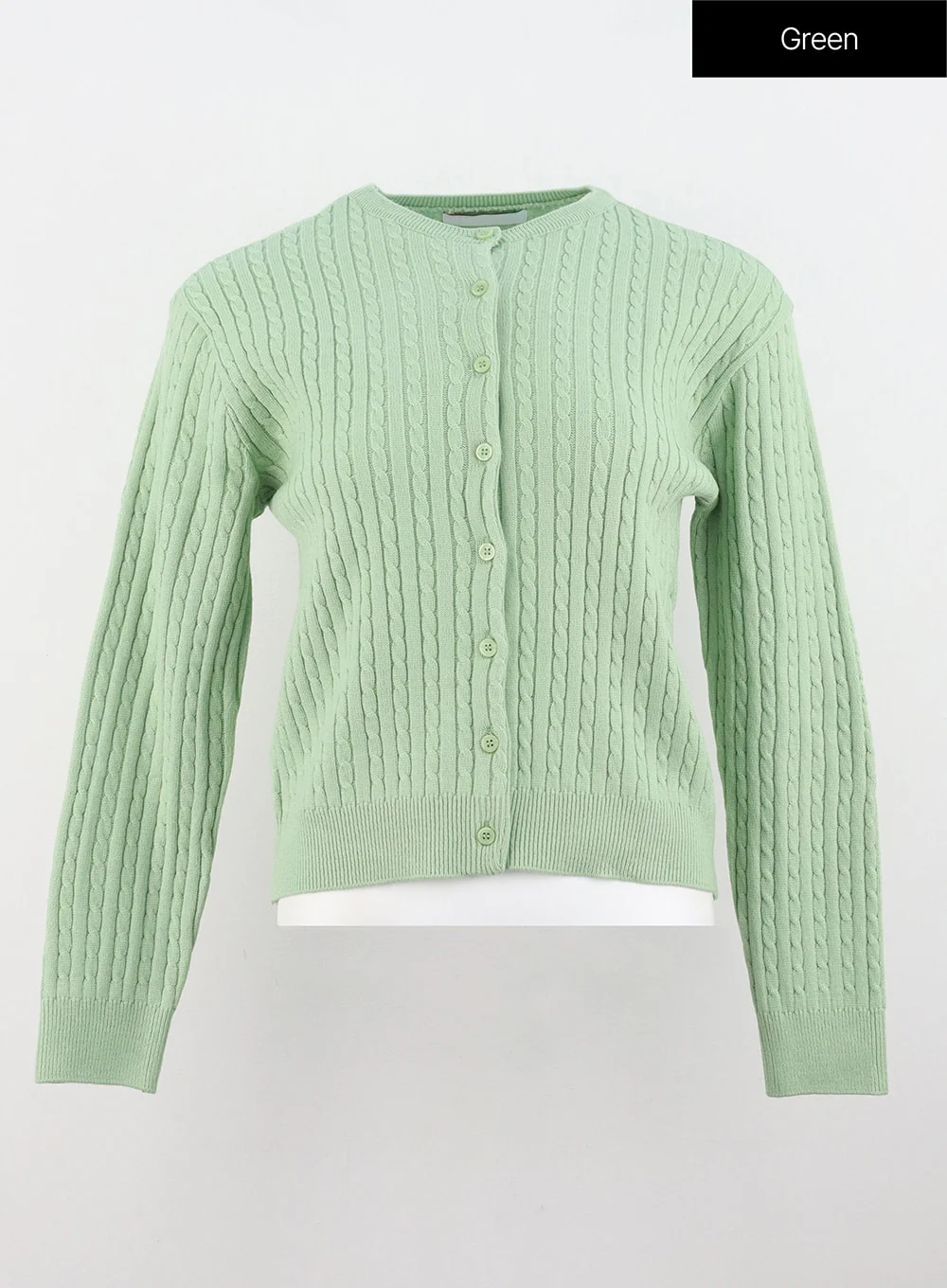 Cable Knit Round Neck Cardigan OS305 - Image 15