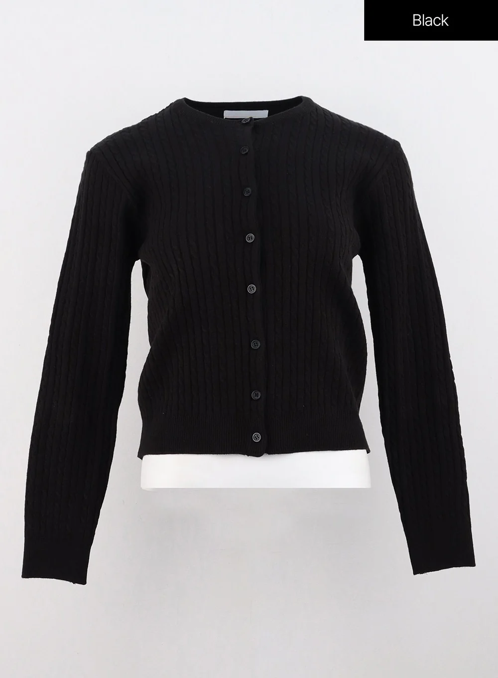 Cable Knit Round Neck Cardigan OS305 - Image 22