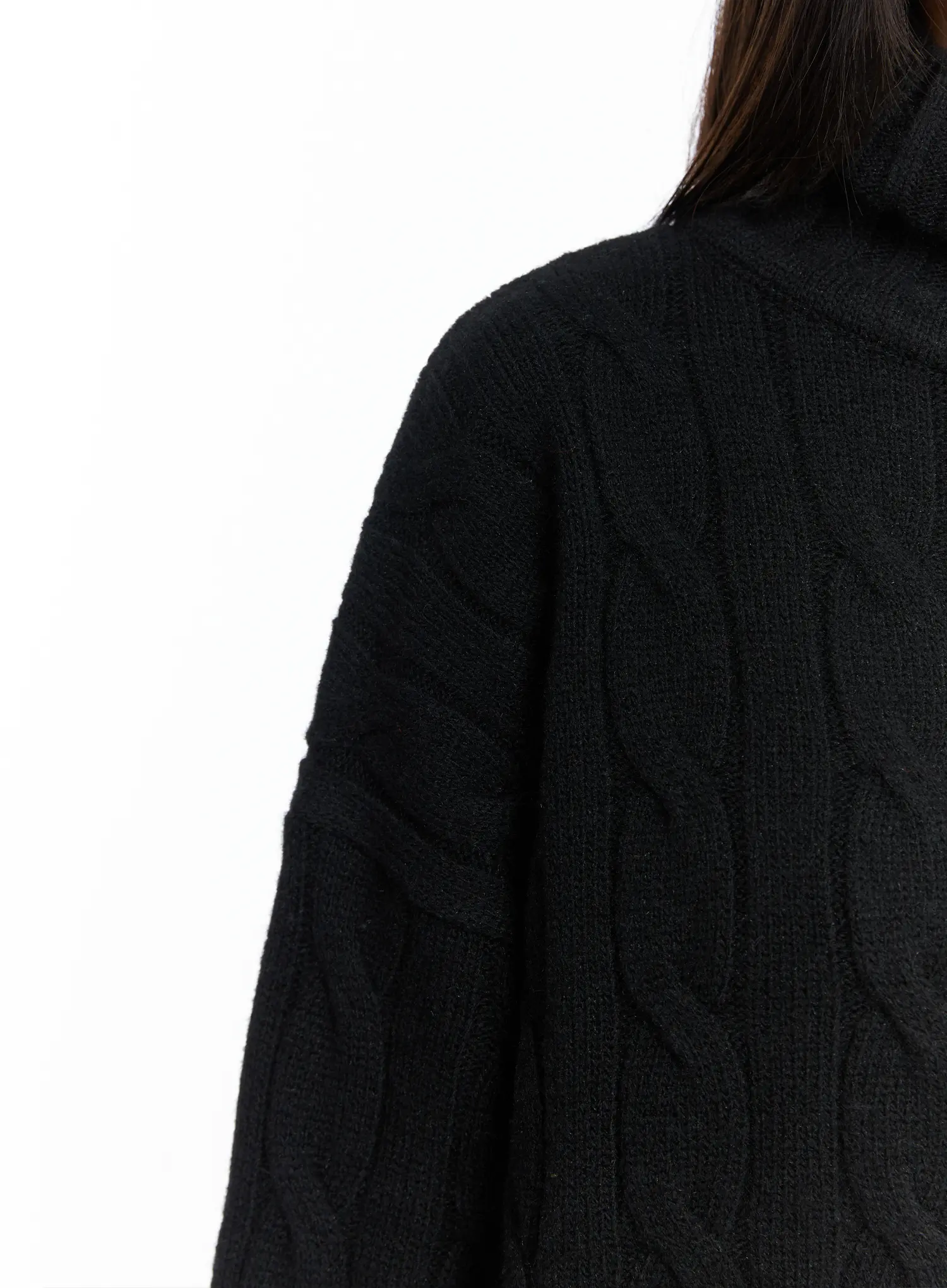 Cable Knit Turtleneck Sweater CO503 - Image 6