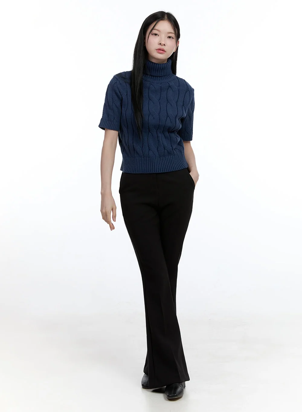 Cable Turtleneck Pullover OO429 - Image 2