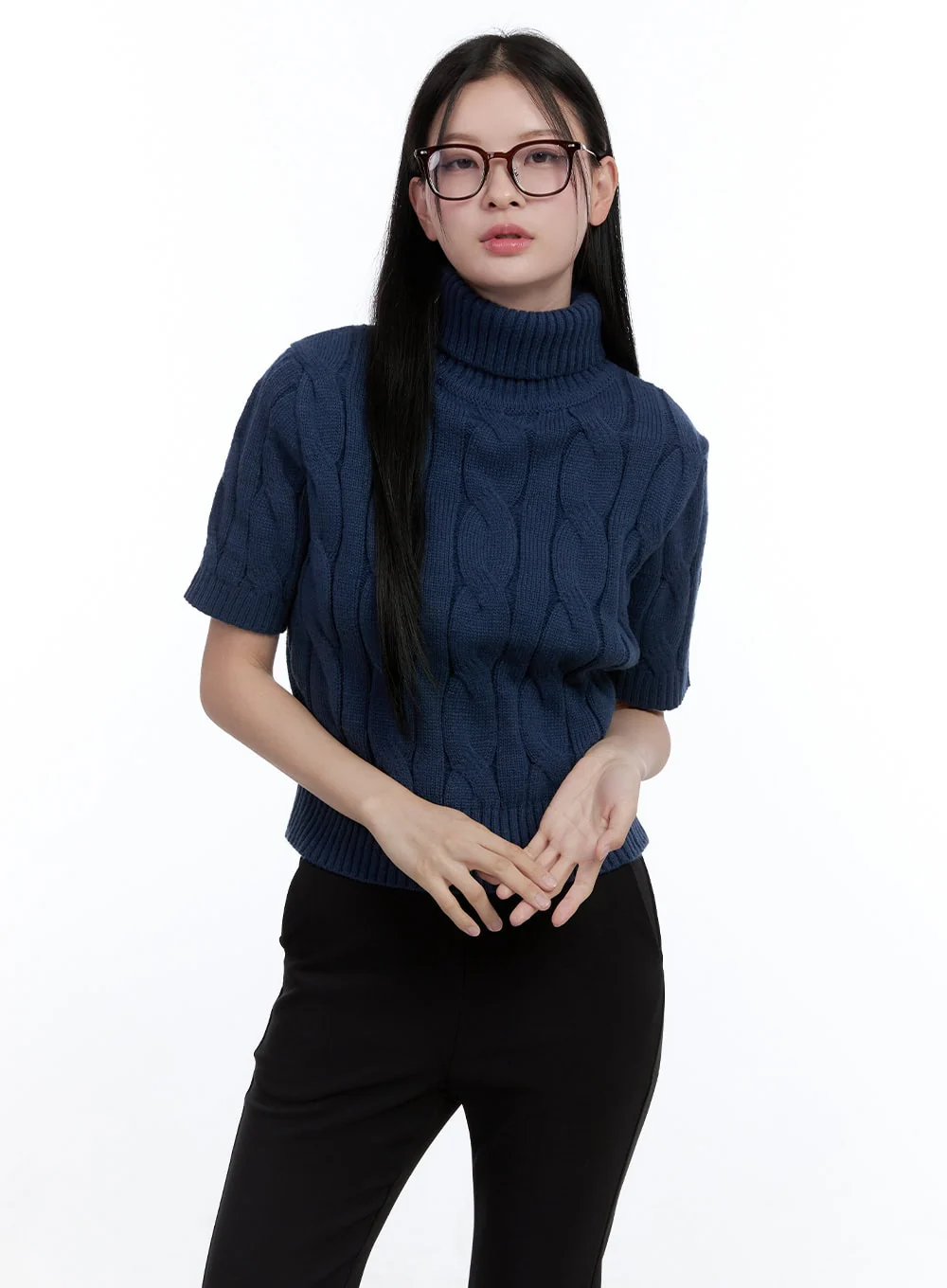 Cable Turtleneck Pullover OO429 - Image 4