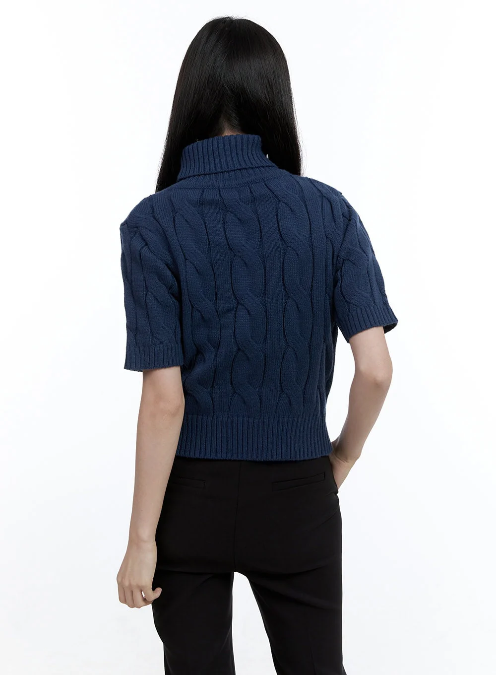 Cable Turtleneck Pullover OO429 - Image 6