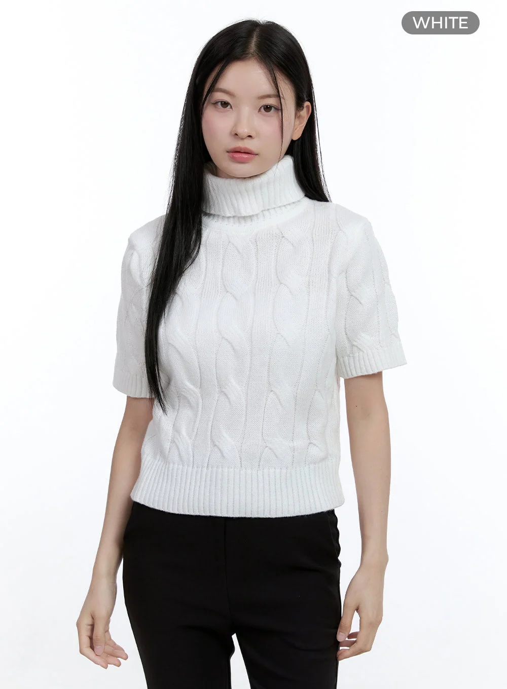 Cable Turtleneck Pullover OO429 - Image 8