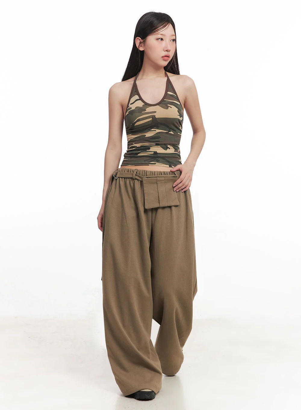 Camo Halter-Neck Cami Top IM528 - Image 11