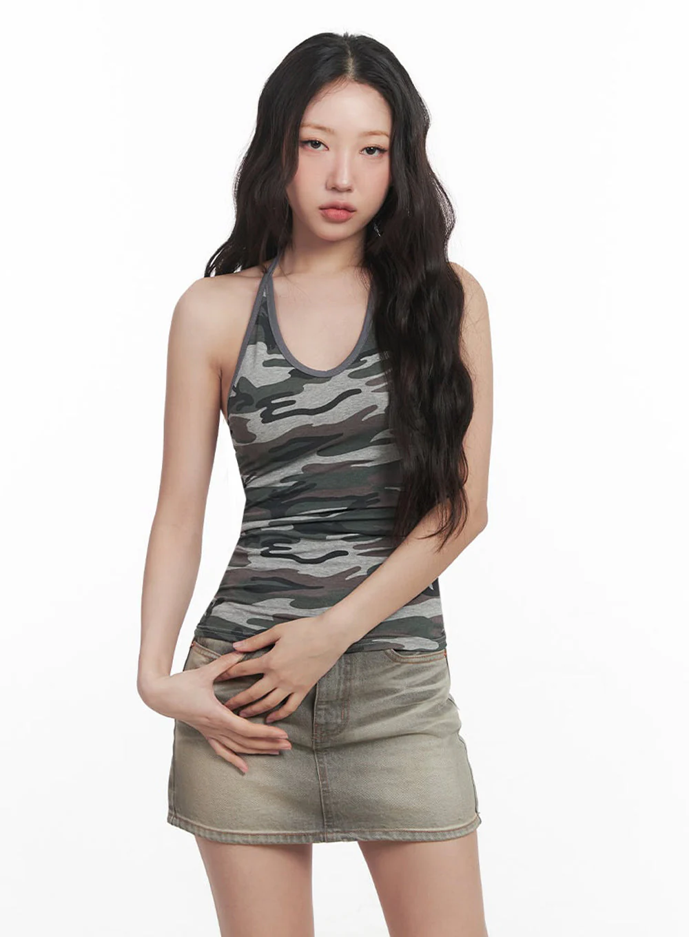 Camo Halter-Neck Cami Top IM528 - Image 15