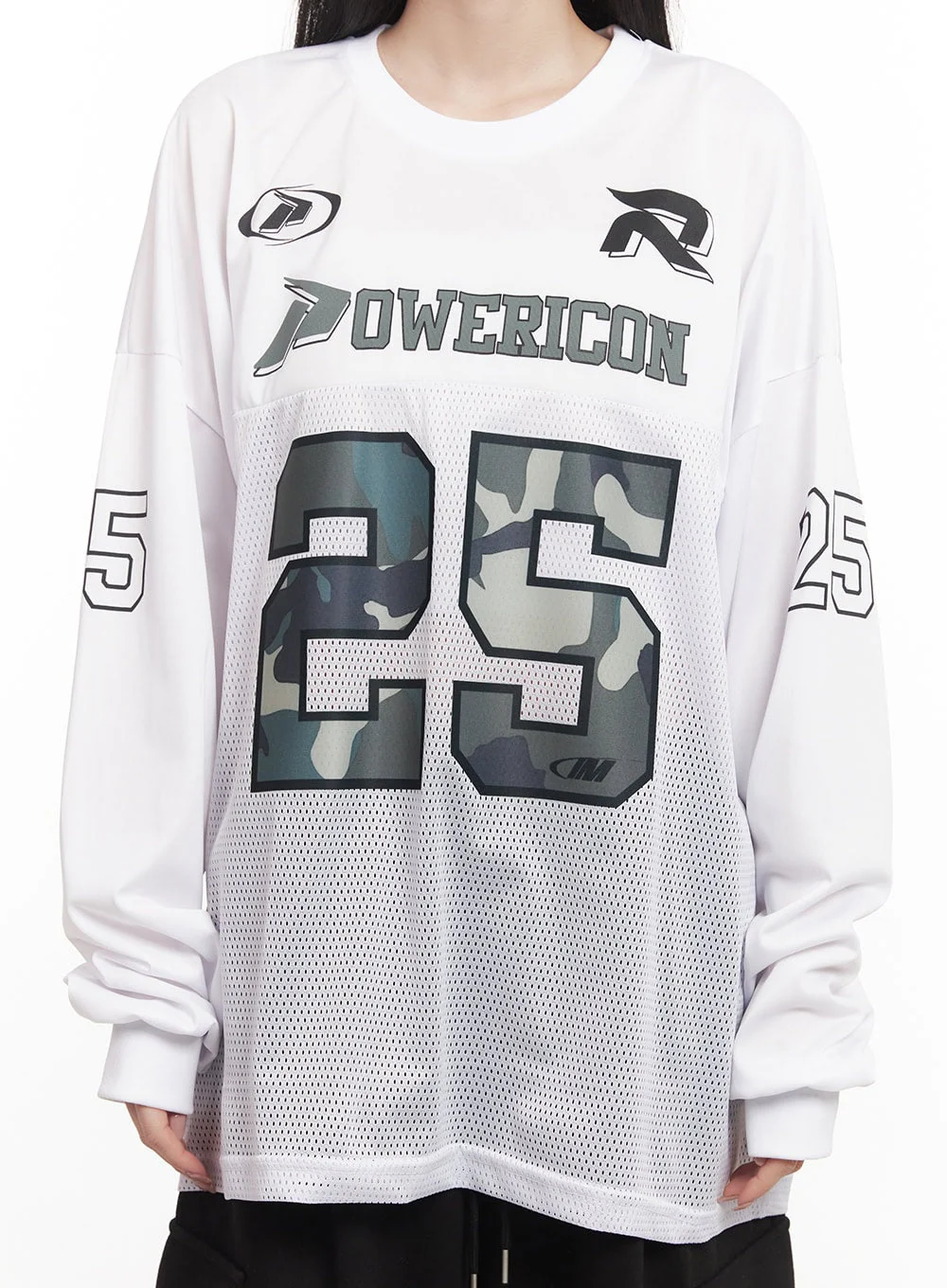 Camo Oversized Mesh Jersey Top CM518 - Image 10