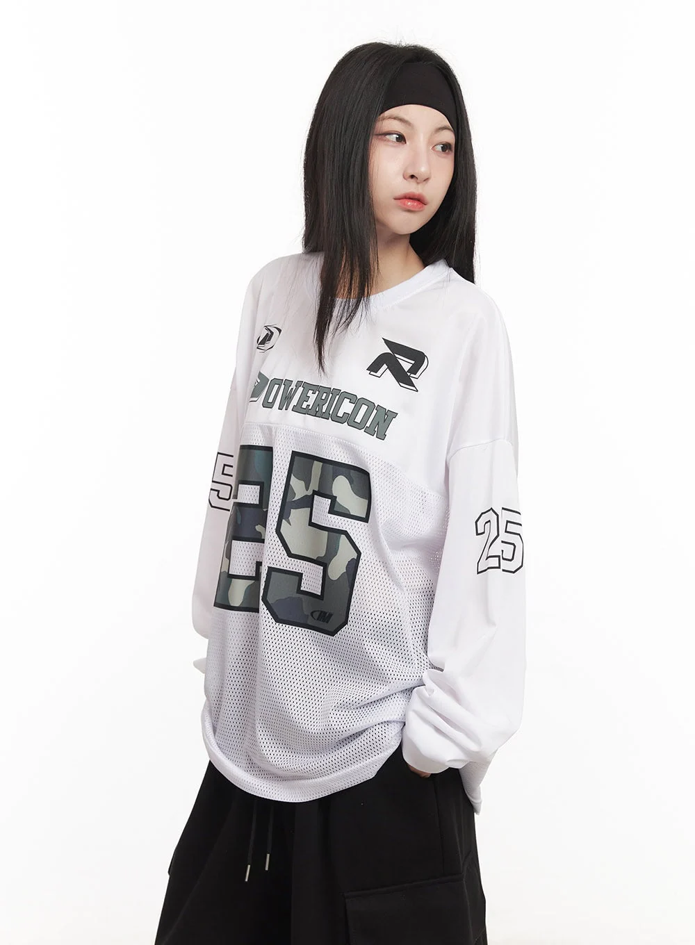 Camo Oversized Mesh Jersey Top CM518 - Image 11