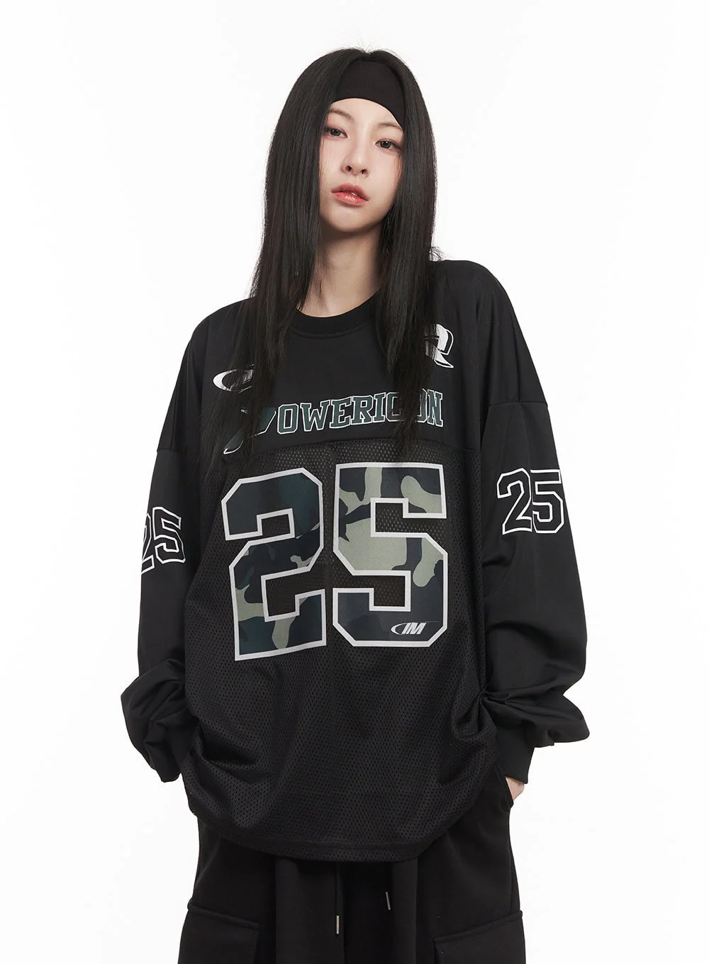 Camo Oversized Mesh Jersey Top CM518 - Image 12