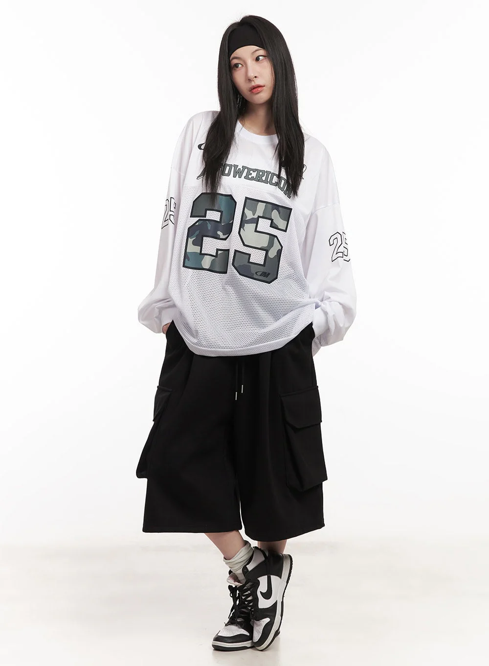 Camo Oversized Mesh Jersey Top CM518 - Image 2
