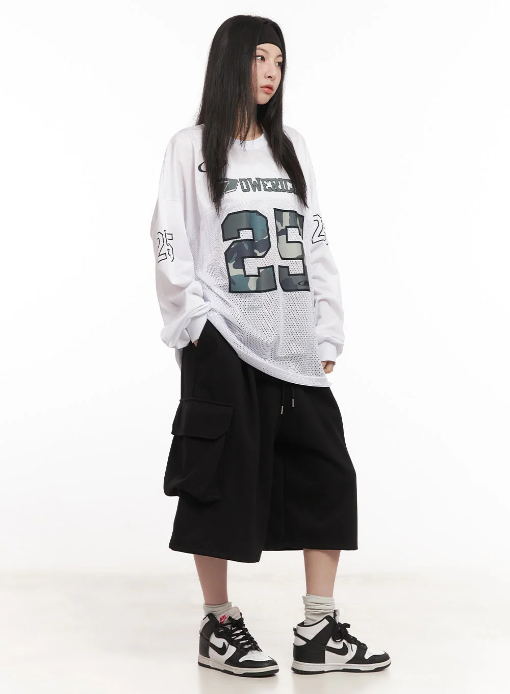 Camo Oversized Mesh Jersey Top CM518 - Image 4