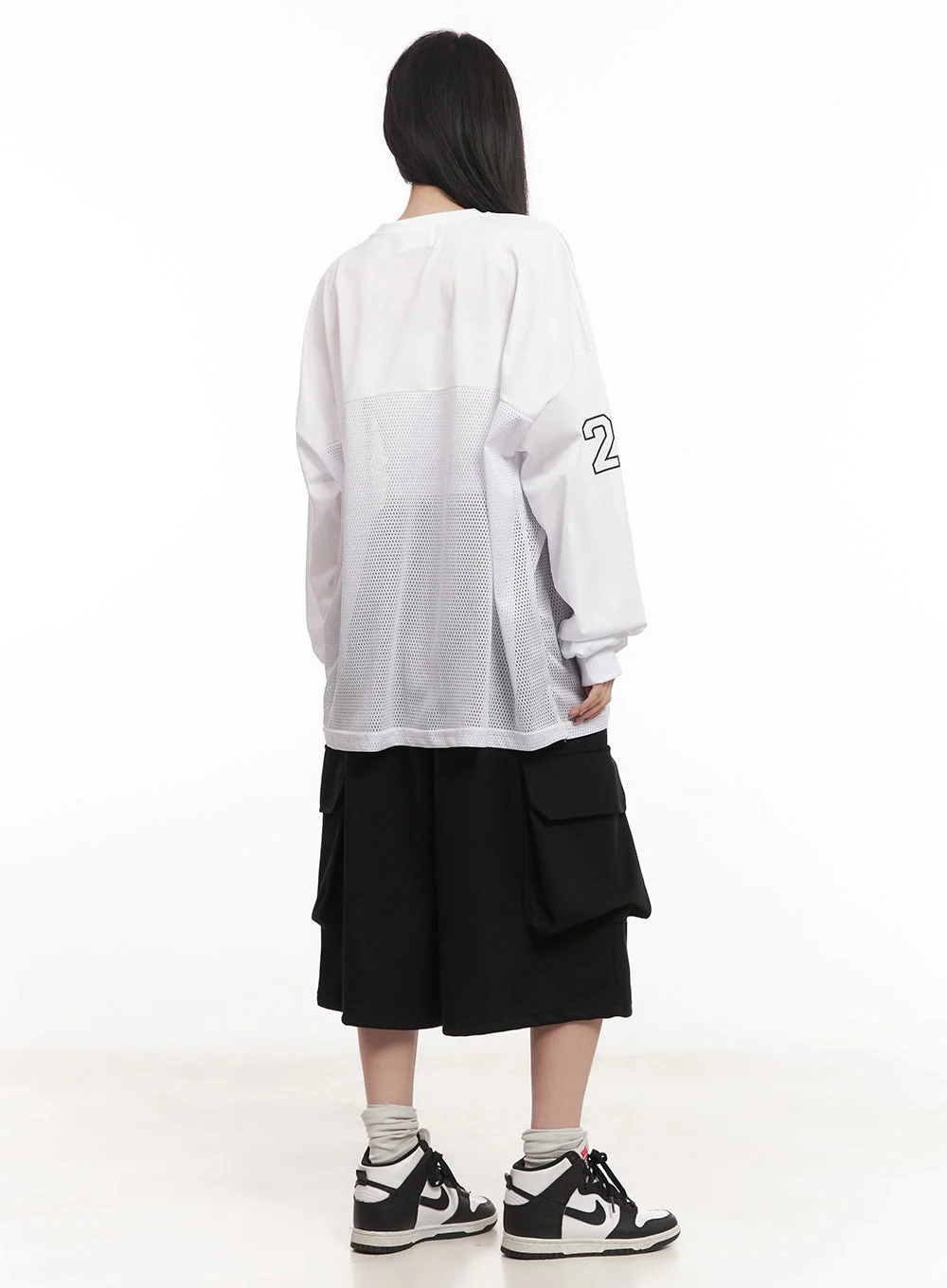 Camo Oversized Mesh Jersey Top CM518 - Image 5