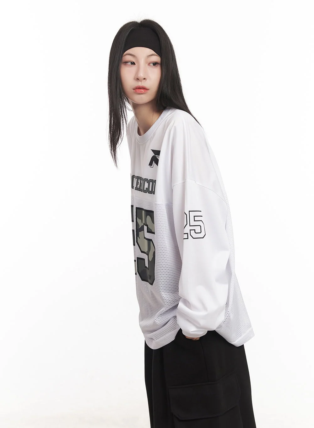 Camo Oversized Mesh Jersey Top CM518 - Image 7