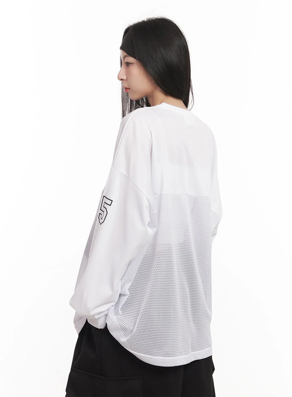 Camo Oversized Mesh Jersey Top CM518 - Image 8