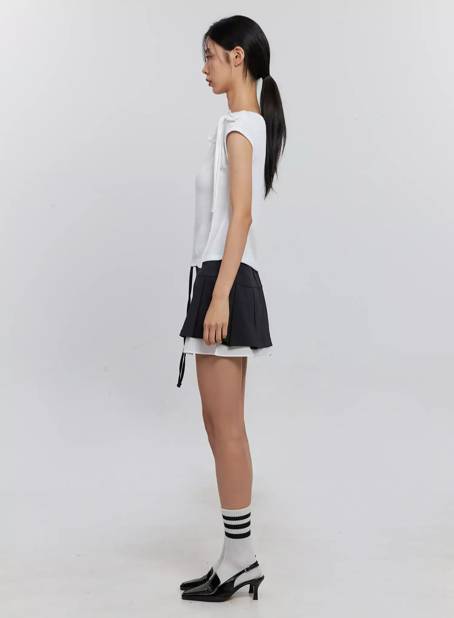 Cap Sleeve Bow Tie Top IS516 - Image 7