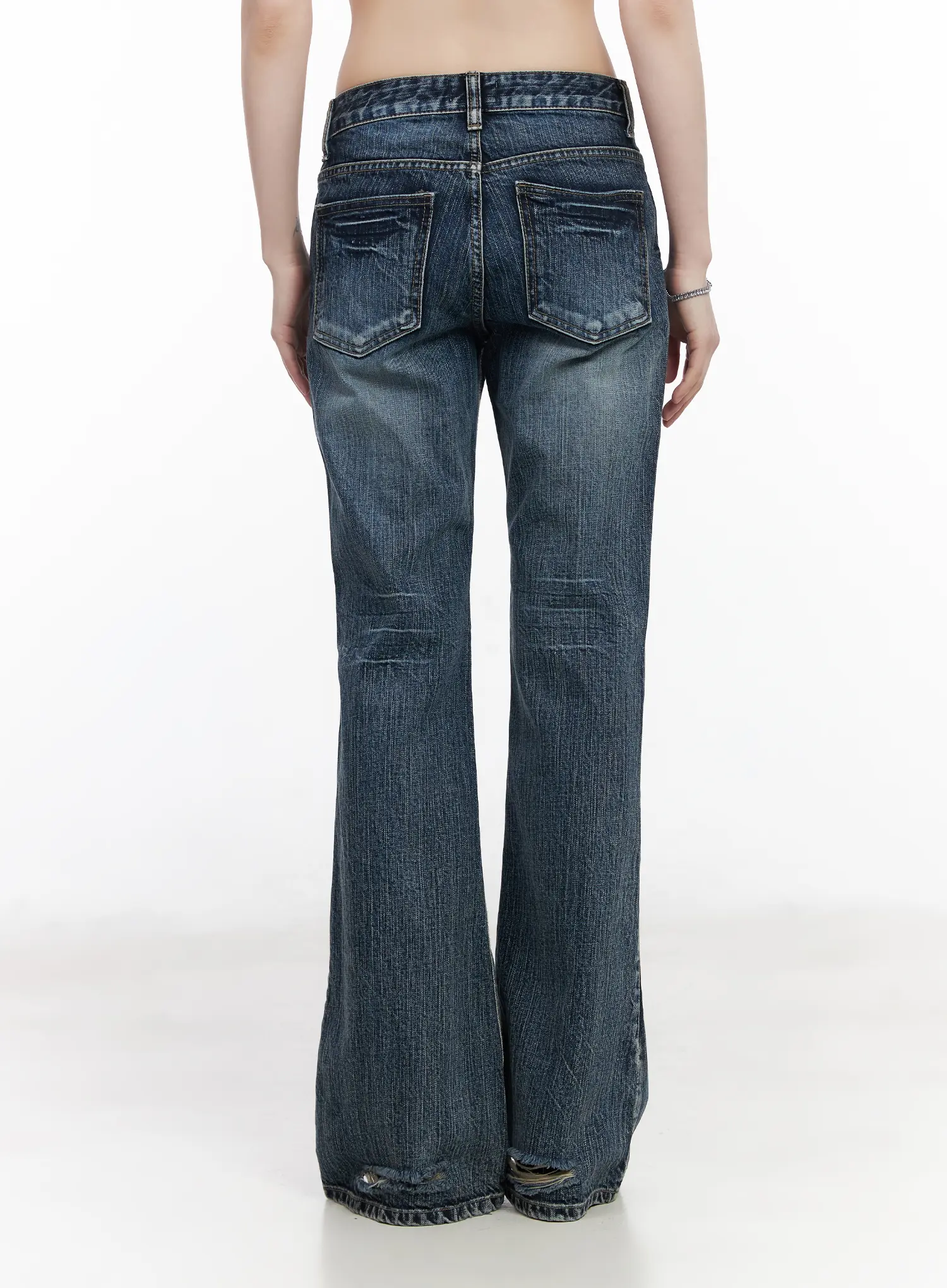 Carey Vintage Washed Bootcut Flared Jeans CM526 - Image 7