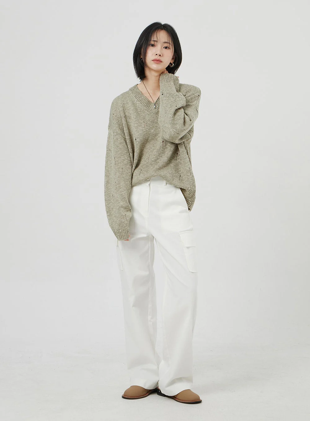 Cargo Cotton Pants OM302 - Image 10